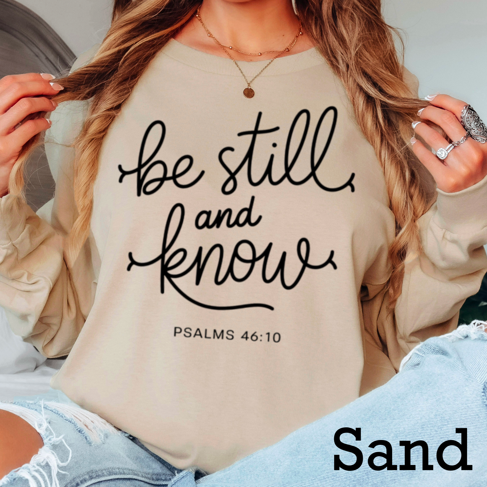 Be Still and Know Christian Long Sleeve Shirt|Gildan Hoodie, Sweatshirt | PodTeesHub.com