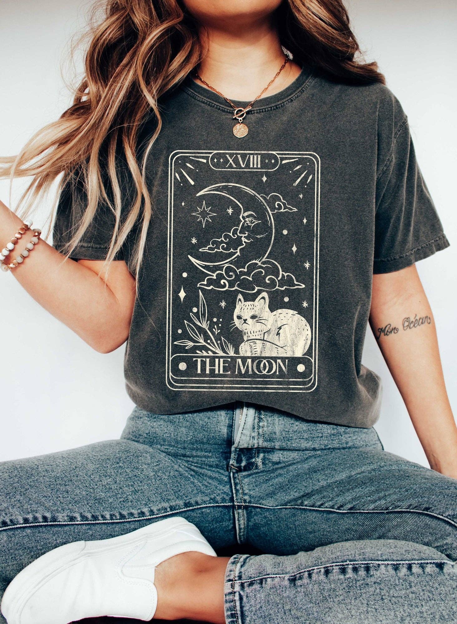 Moon Tarot Card Celestial T-Shirt Hoodie, Sweatshirt | PodTeesHub.com