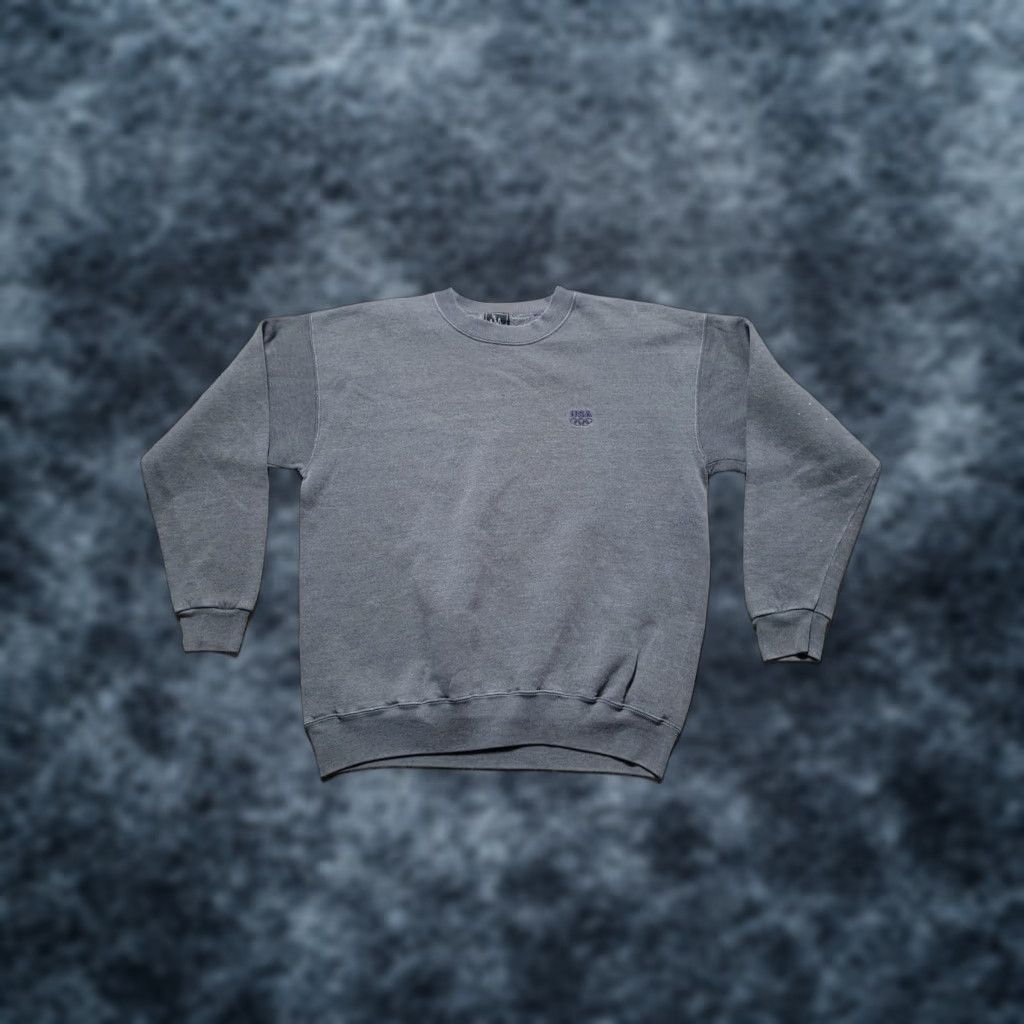 Vintage Team Usa Sweatshirt Mens Large Gray Crewneck 90s Olympic Embroidered Usa T-Shirts, Hoodie | PodTeesHub.com