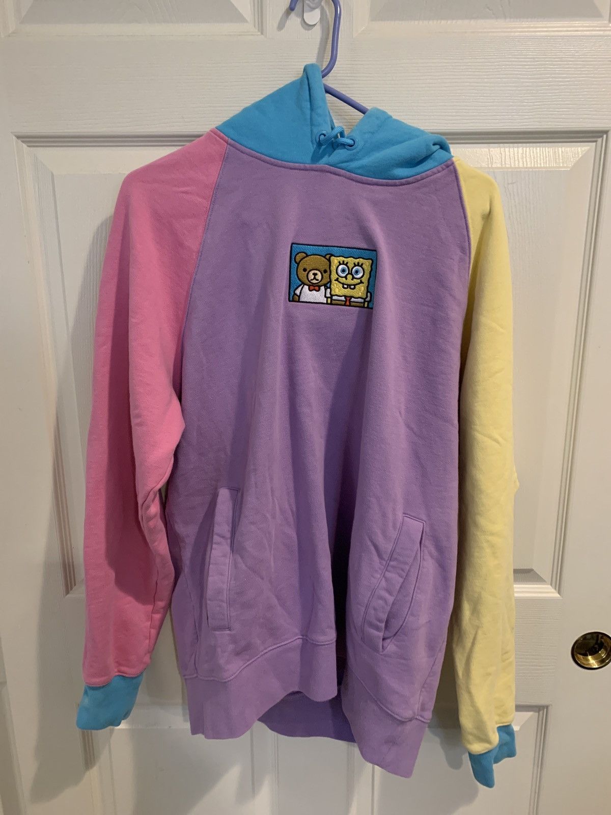 Fresh Teddy Fresh X Spongebob Color Block Hoodie T-Shirts, Sweatshirt | PodTeesHub.com
