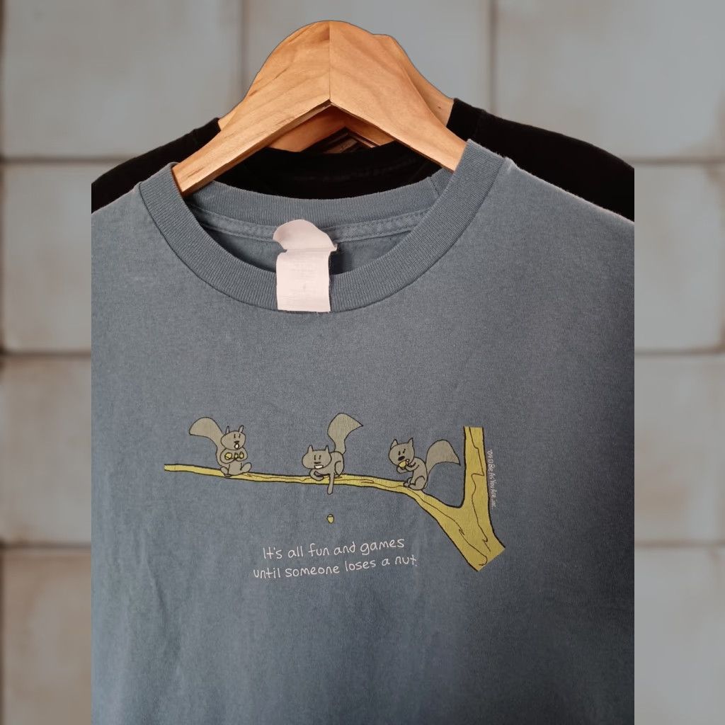 Vintage Funny Squirrel T Shirt Men L Gray Alstyle Hoodie, Sweatshirt | PodTeesHub.com