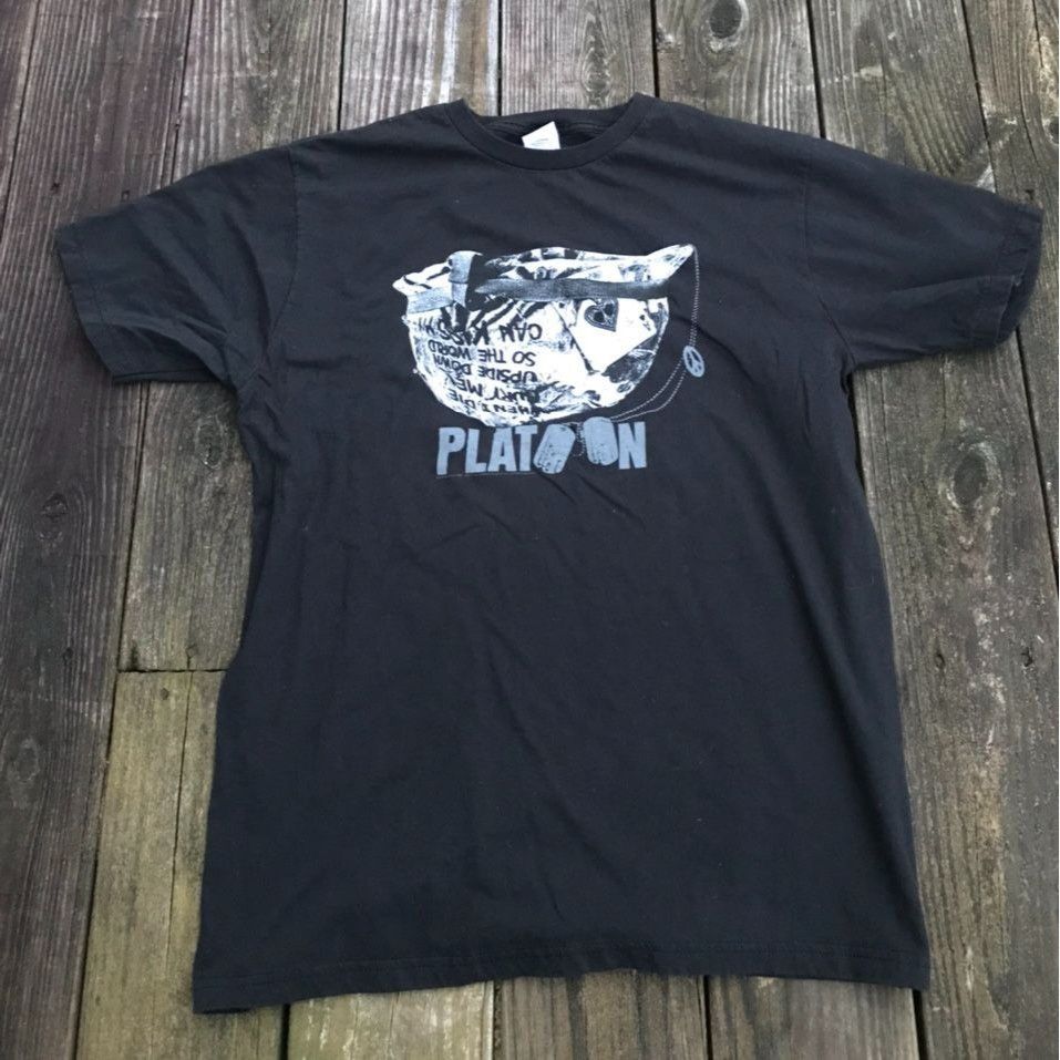 Vintage Faded Black Platoon Film Tee Shirt Hoodie, Sweatshirt | PodTeesHub.com