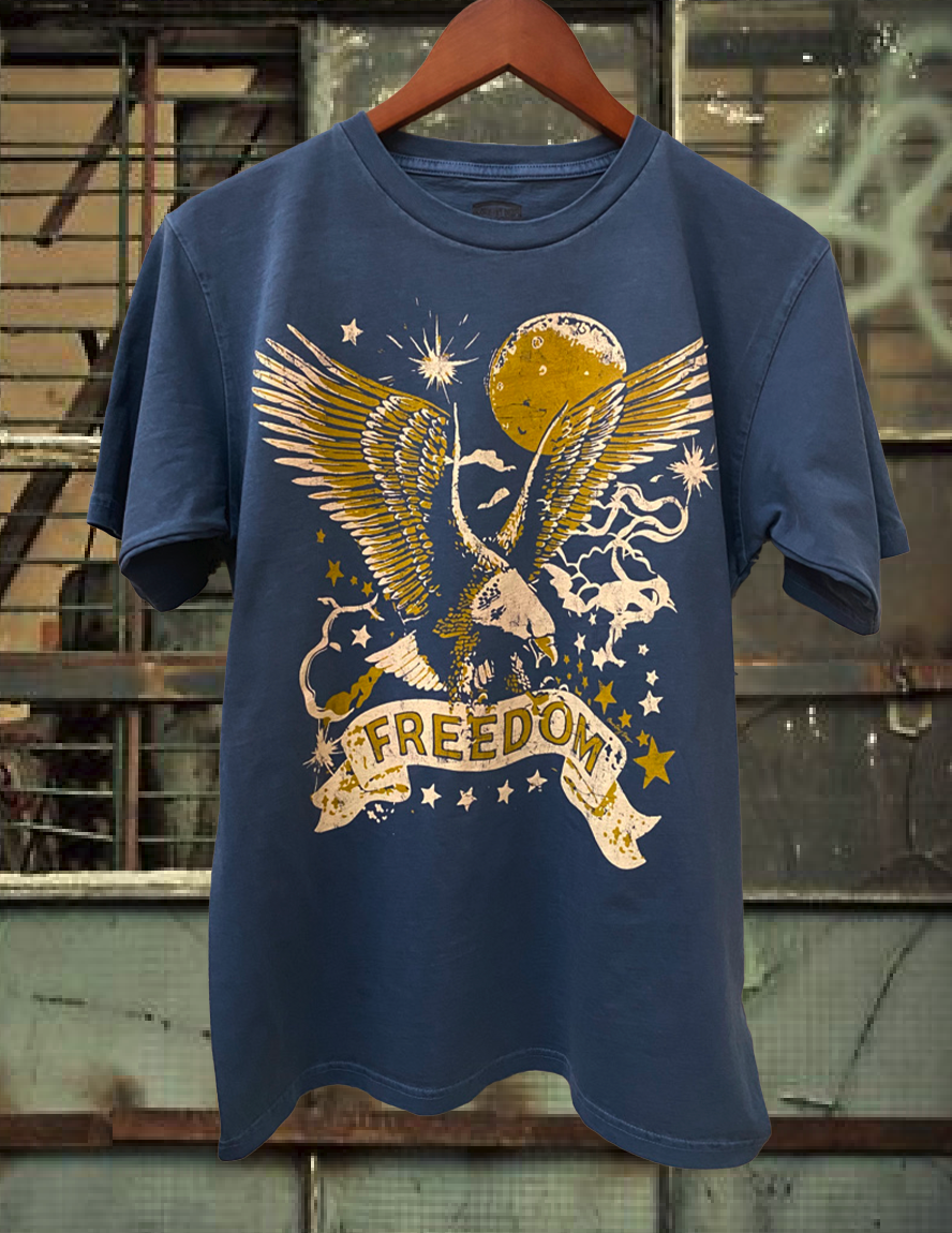 Freedom Vintage Relaxed Unisex Tee Hoodie, Sweatshirt | PodTeesHub.com