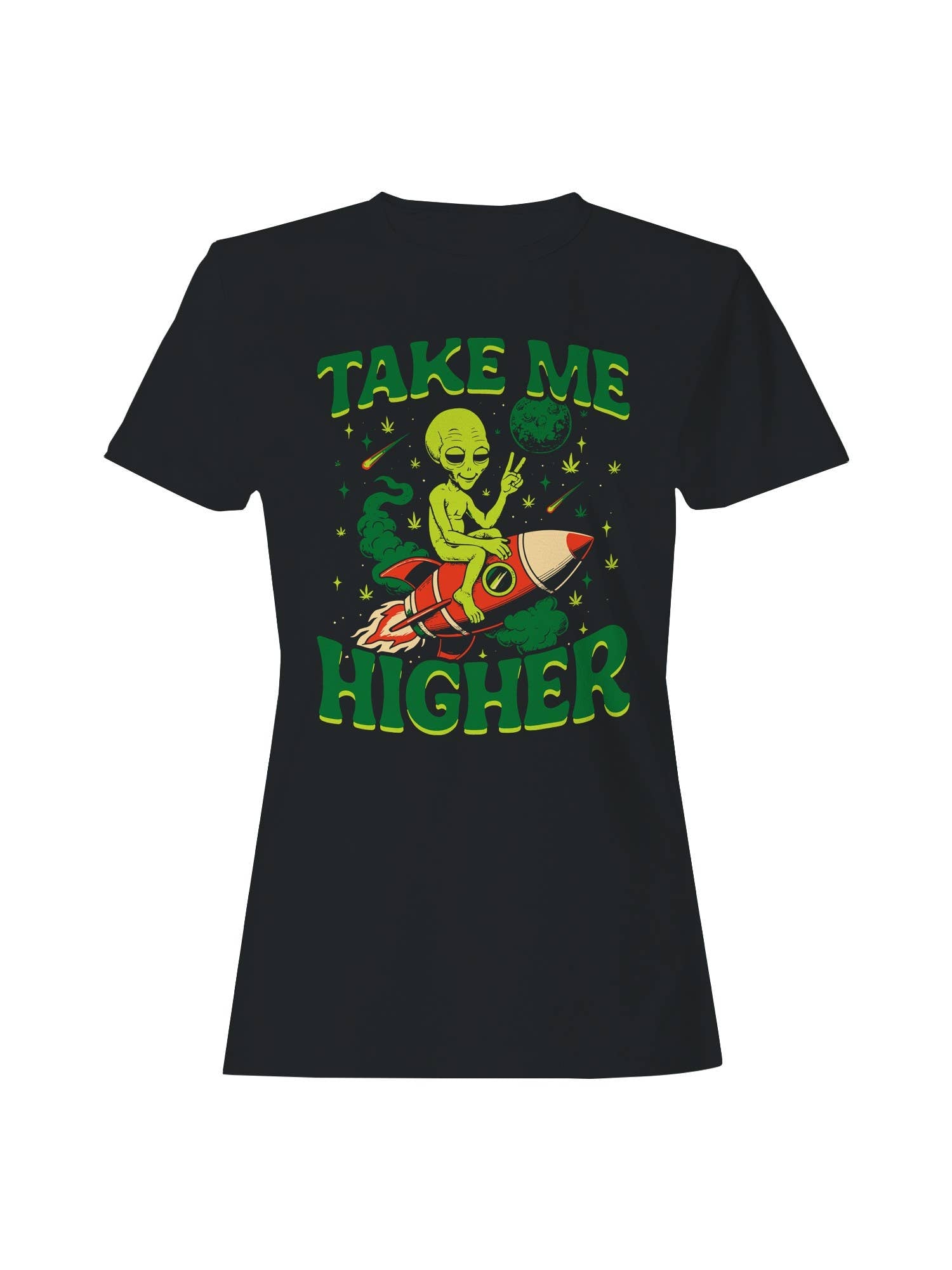 Alien Rocket Adventure Design Women's T-Shirt Hoodie, Sweatshirt | PodTeesHub.com