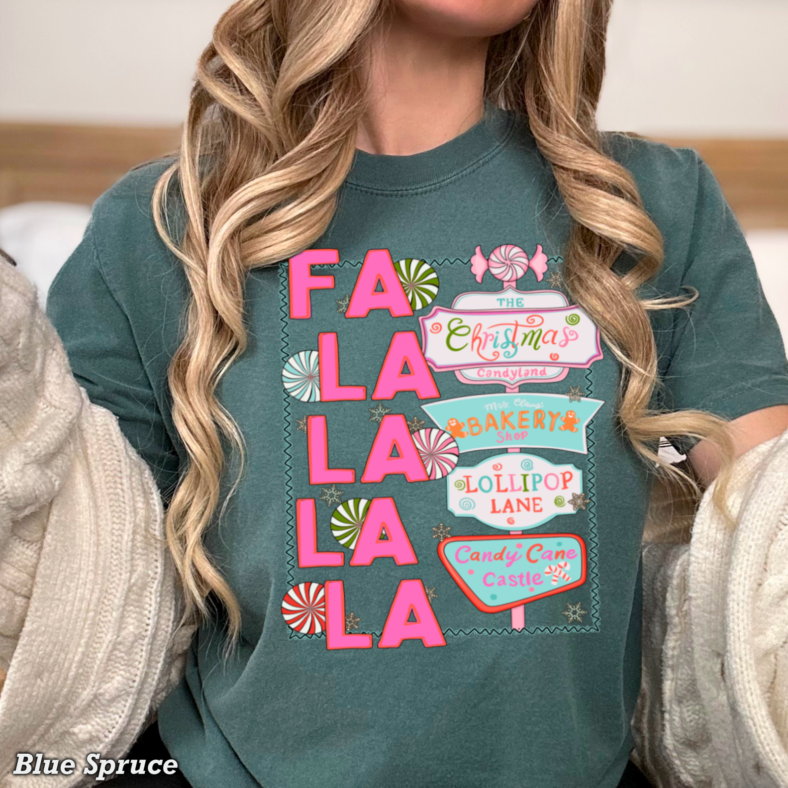 Fa La La Christmas 2025 Graphic Shirt | Comfort Color Hoodie, Sweatshirt | PodTeesHub.com