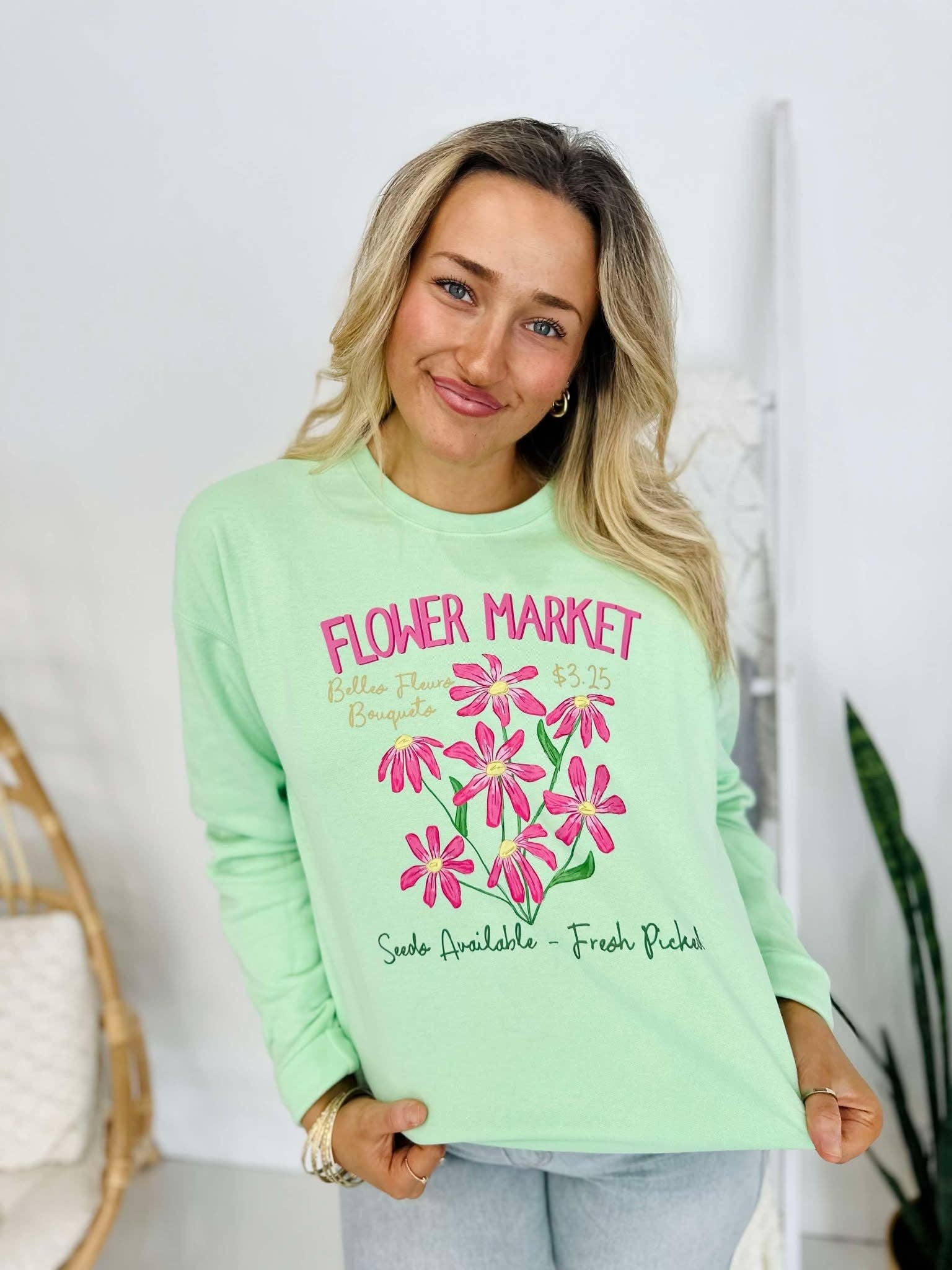 Fresh Picked Flower Market Dtf Sweatshirt T-Shirts, Hoodie | PodTeesHub.com
