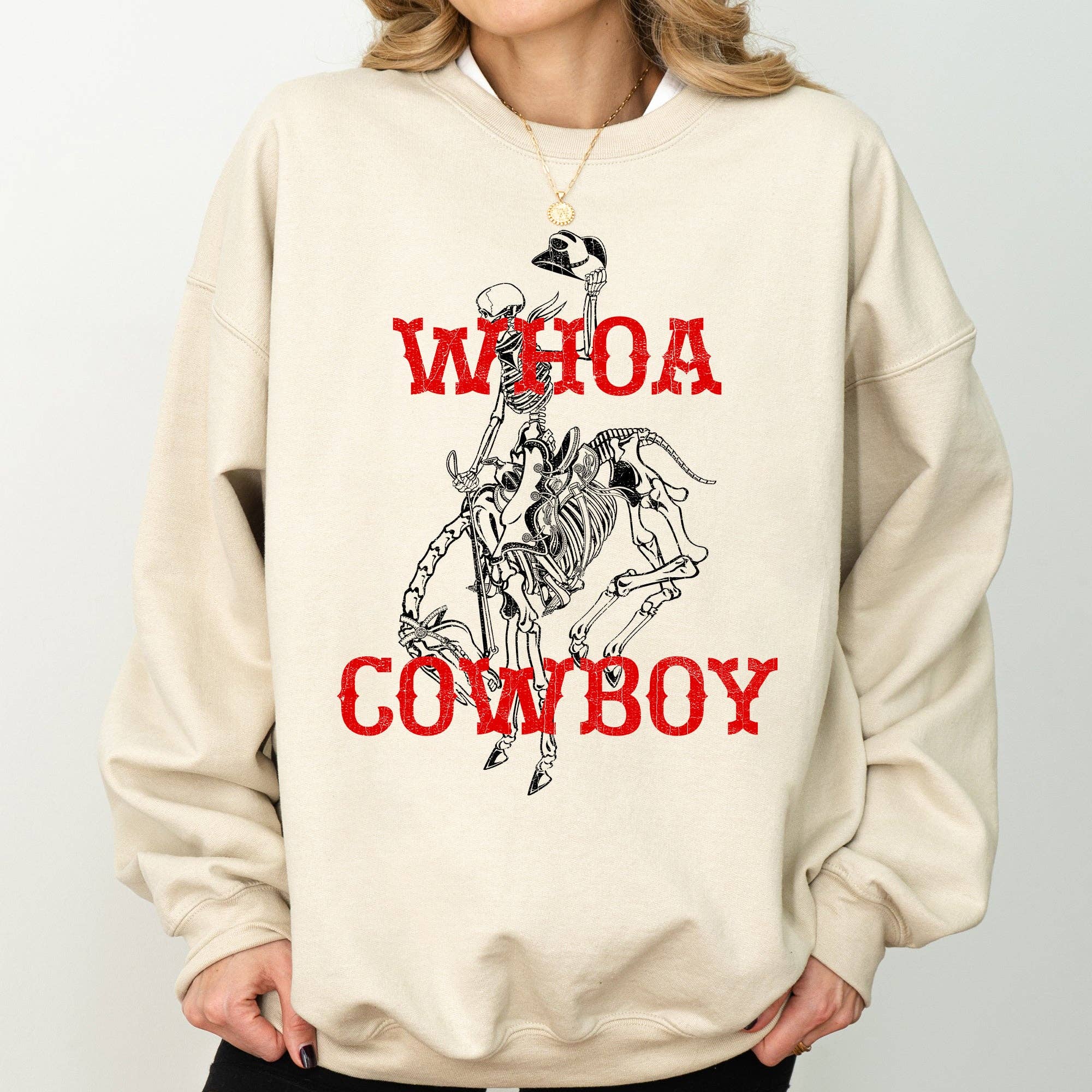 Whoa Cowboy, Horse, Bronco Ride, Rodeo, Skeleton, Sweatshirt T-Shirts, Hoodie | PodTeesHub.com