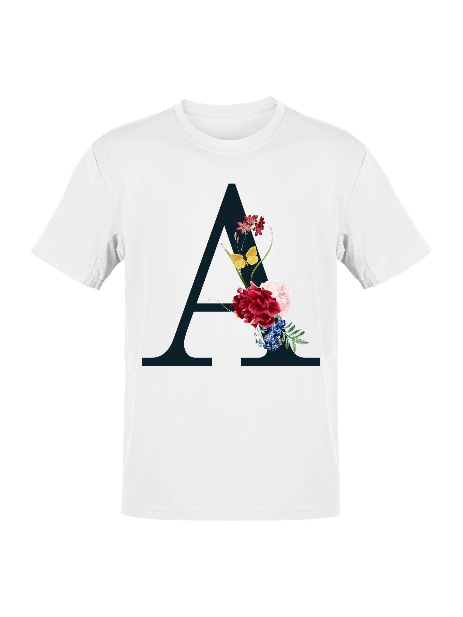 Floral Elegance of the Letter A Women's T-Shirt Hoodie, Sweatshirt | PodTeesHub.com