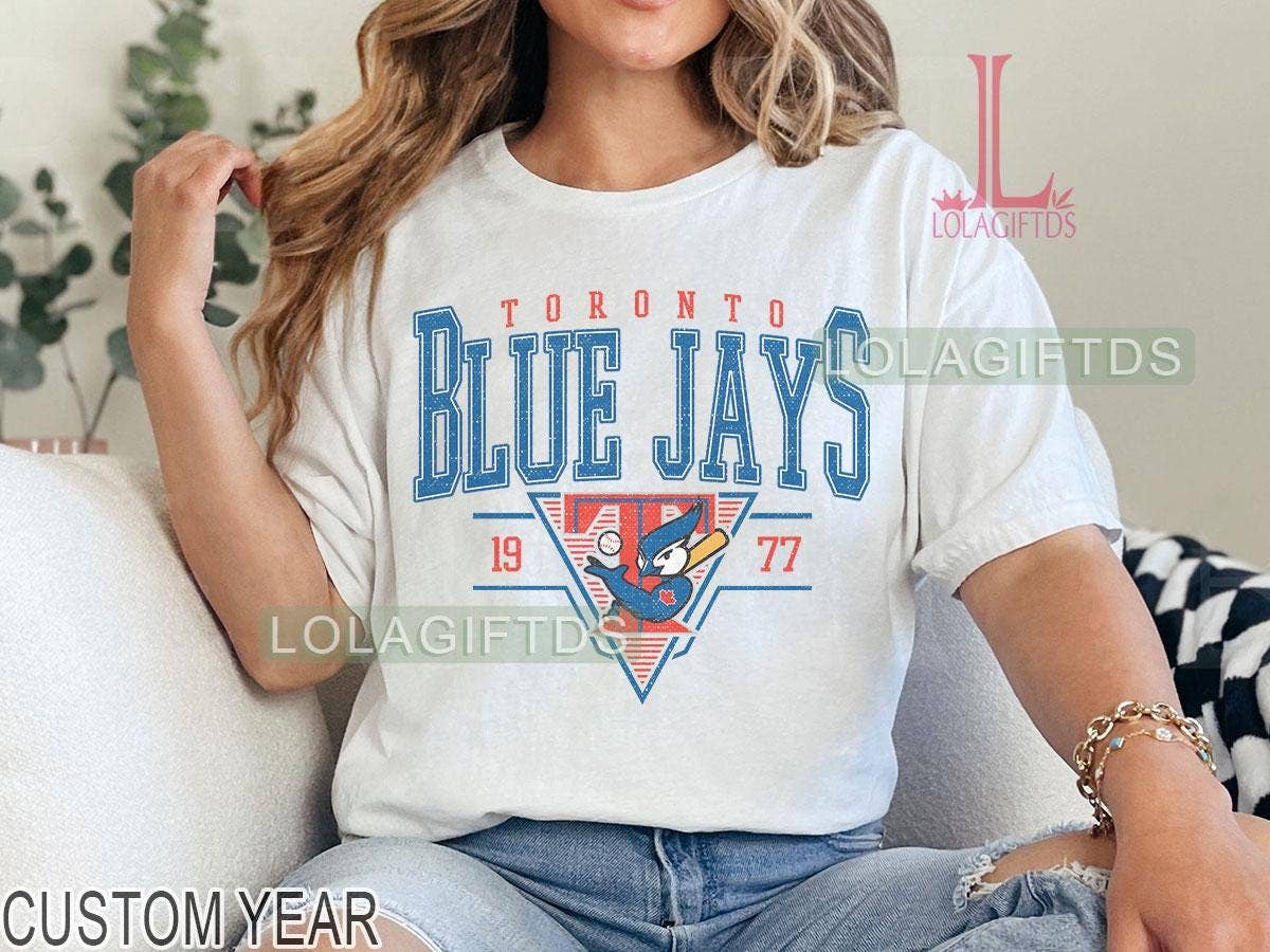 Toronto Blue Jays Vintage Baseball Tee Custom Mom Sweatshirt Hoodie | PodTeesHub.com