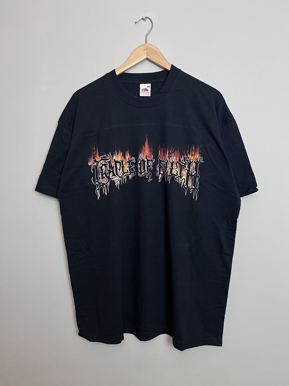 Band Tees Vintage Cradle Of Filth Midian Flame Logo Faded Band T Shirt Hoodie, Sweatshirt | PodTeesHub.com