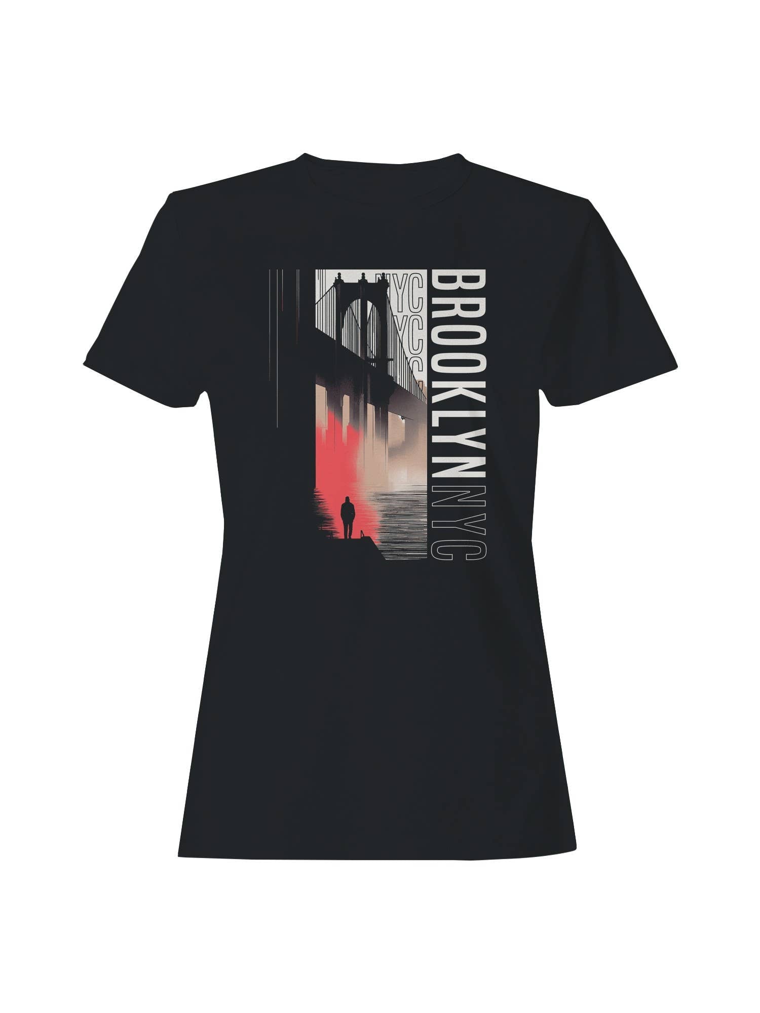Brooklyn Bridge Misty Evening Women's T-Shirt Hoodie, Sweatshirt | PodTeesHub.com