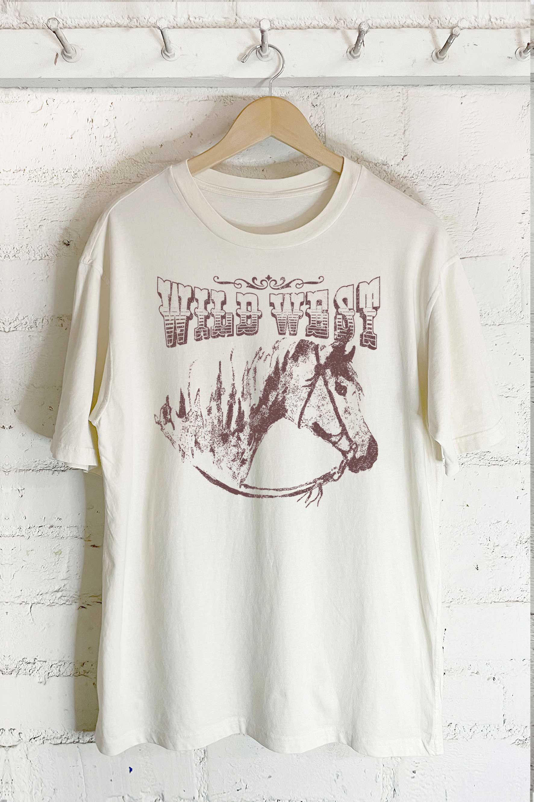 Wild West Horse-Oversized Tee Hoodie, Sweatshirt | PodTeesHub.com