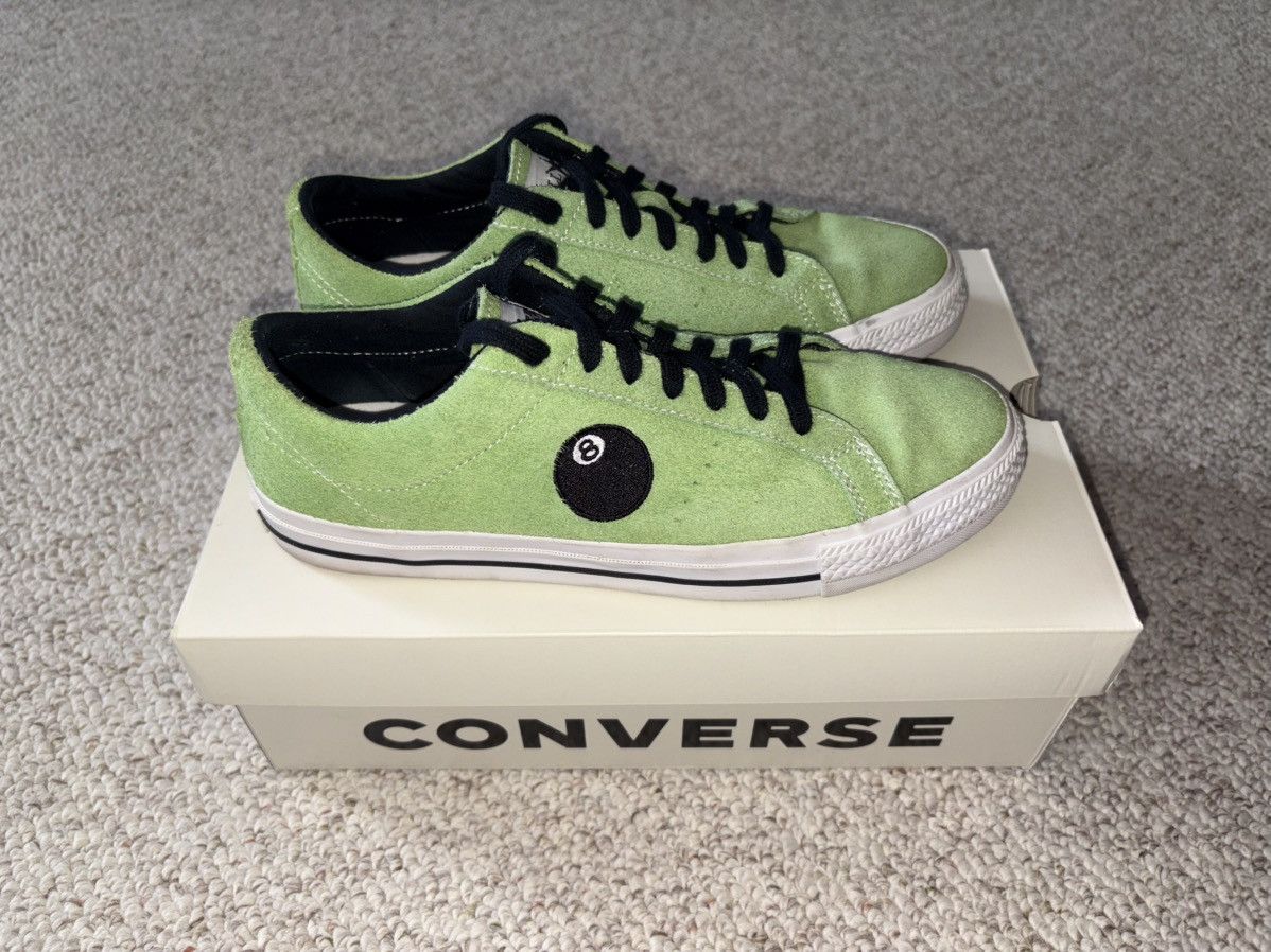 Stussy X Converse One Star 8 Ball Green T-Shirts, Hoodie, Sweatshirt | PodTeesHub.com
