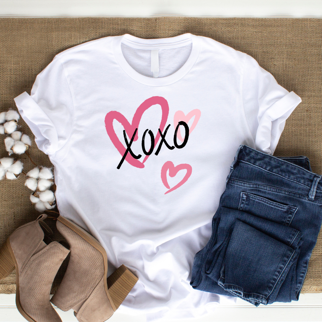 Valentine's Day Love Xoxo Heart Graphic Tee (Copy) Hoodie, Sweatshirt | PodTeesHub.com