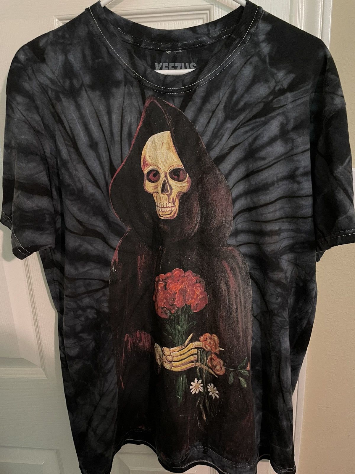 Kanye West Yeezus Tour Tee Shirt Tie Dye Size L Reaper Hoodie, Sweatshirt | PodTeesHub.com