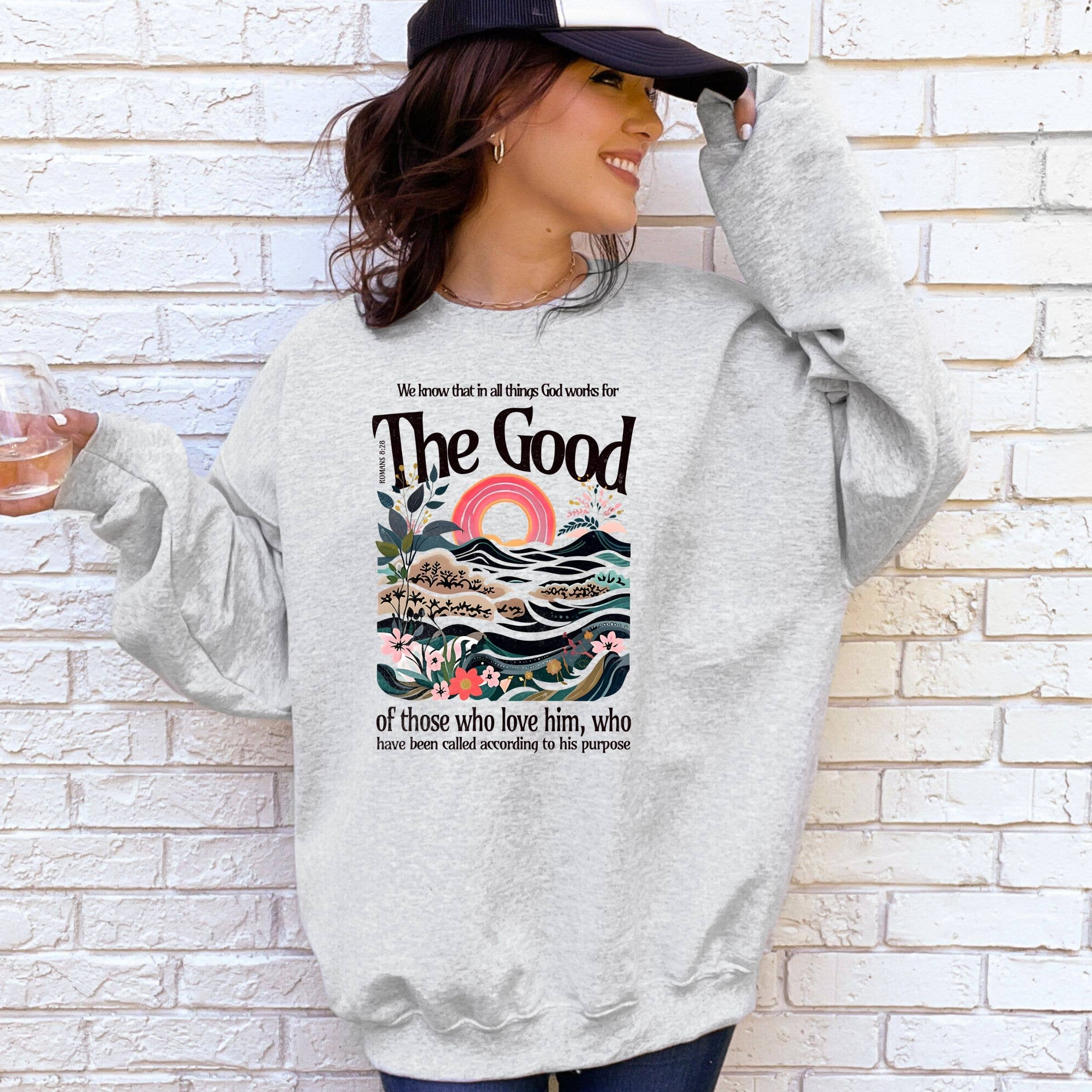 God Works It Out For the Good Spring Graphic Sweatshirt T-Shirts, Hoodie | PodTeesHub.com