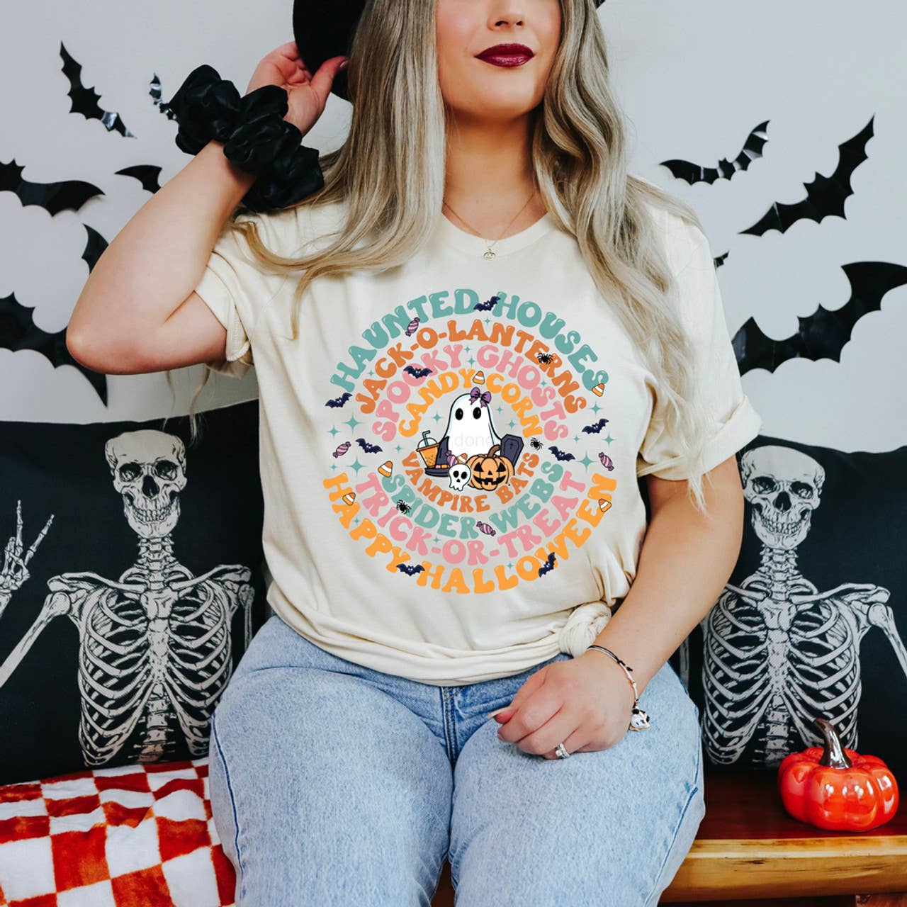 Retro Ghost Words Tee Hoodie, Sweatshirt | PodTeesHub.com