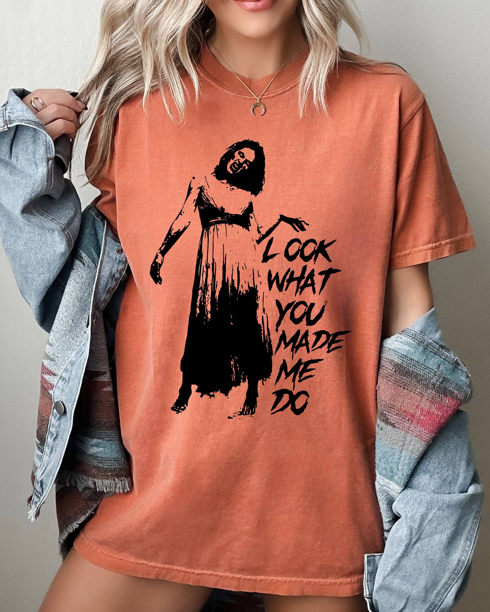 Look What You Made Me Do, Spooky Halloween T-Shirt Hoodie, Sweatshirt | PodTeesHub.com