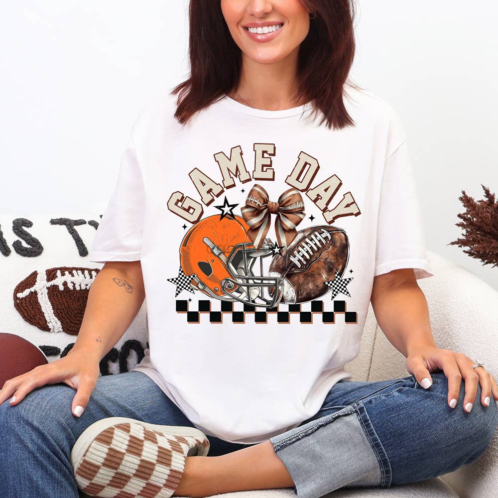 Game Day Orange Helmet Tee Hoodie, Sweatshirt | PodTeesHub.com