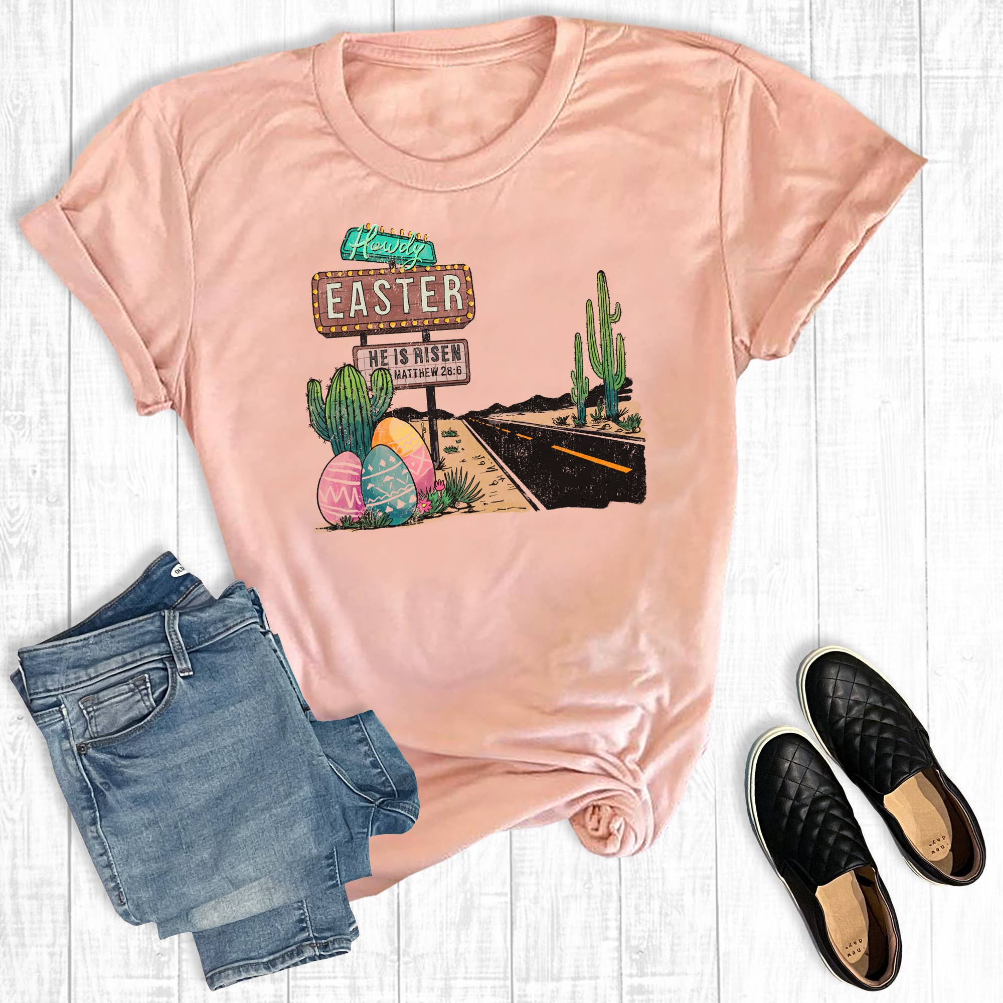 Western Howdy Easter Graphic Tee Hoodie, Sweatshirt | PodTeesHub.com