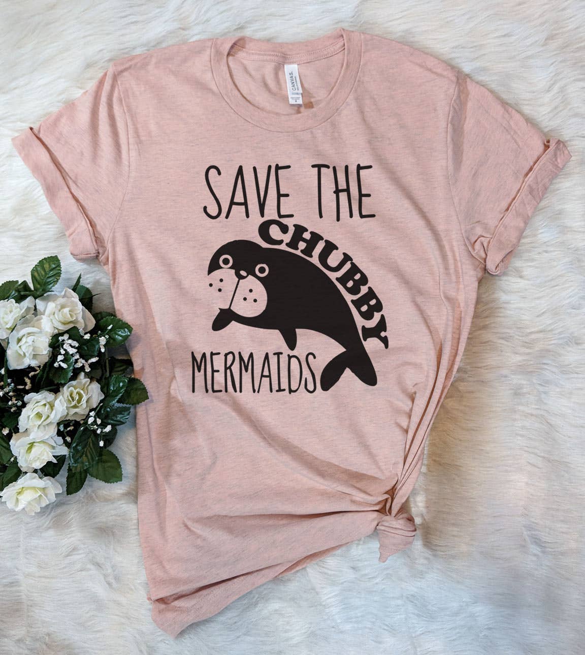Save the Chubby Mermaids - Funny Walrus Cute Nerd T-Shirt Hoodie, Sweatshirt | PodTeesHub.com