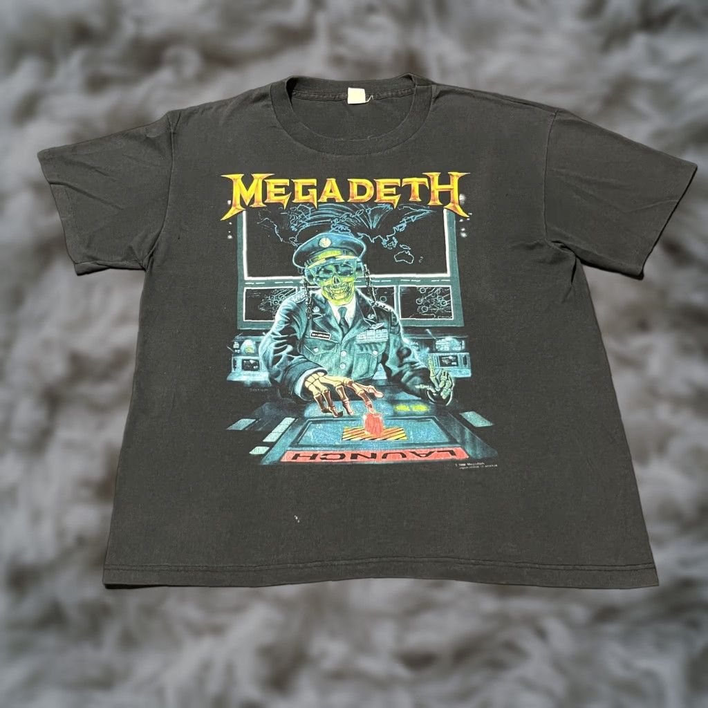 Vintage Megadeth Sportswear Shirt Mens Large Black 1990 Tour Metal Graphic 90s Hoodie, Sweatshirt | PodTeesHub.com