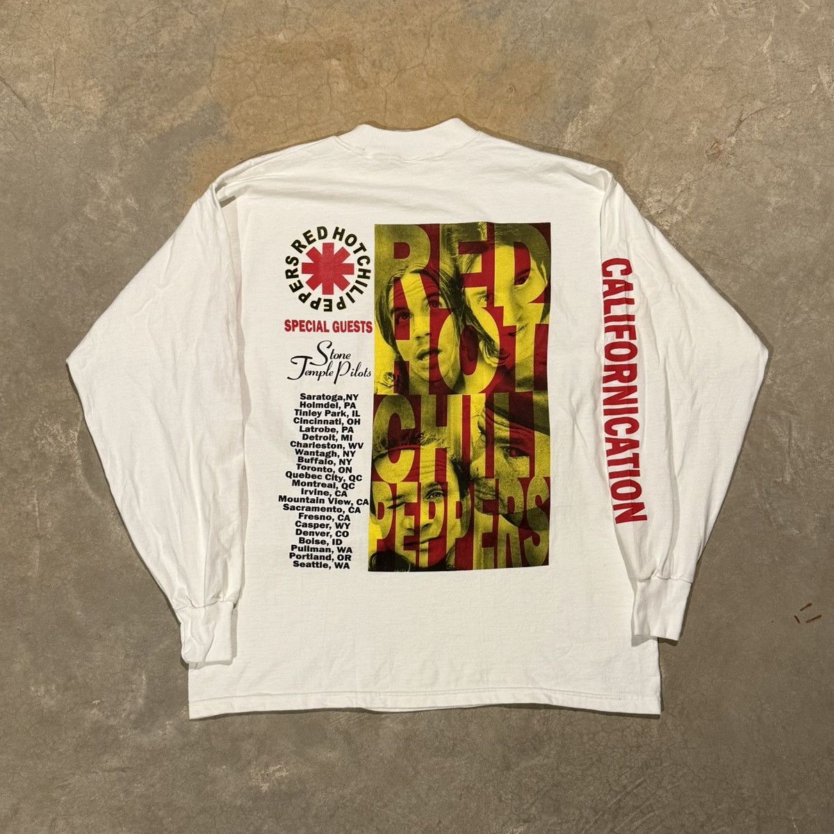 Vintage 1999 Red Hot Chili Peppers Californication Tour Tee Stp Band Hoodie, Sweatshirt | PodTeesHub.com
