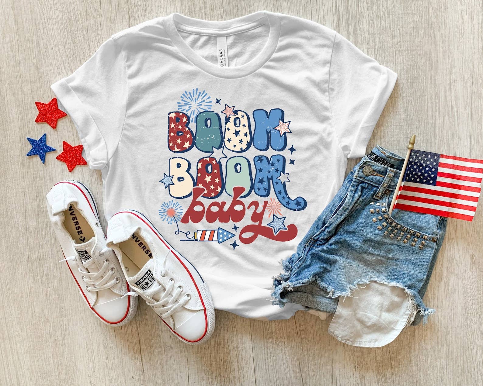 Boom Boom Baby 4th of July T-Shirt Hoodie, Sweatshirt | PodTeesHub.com