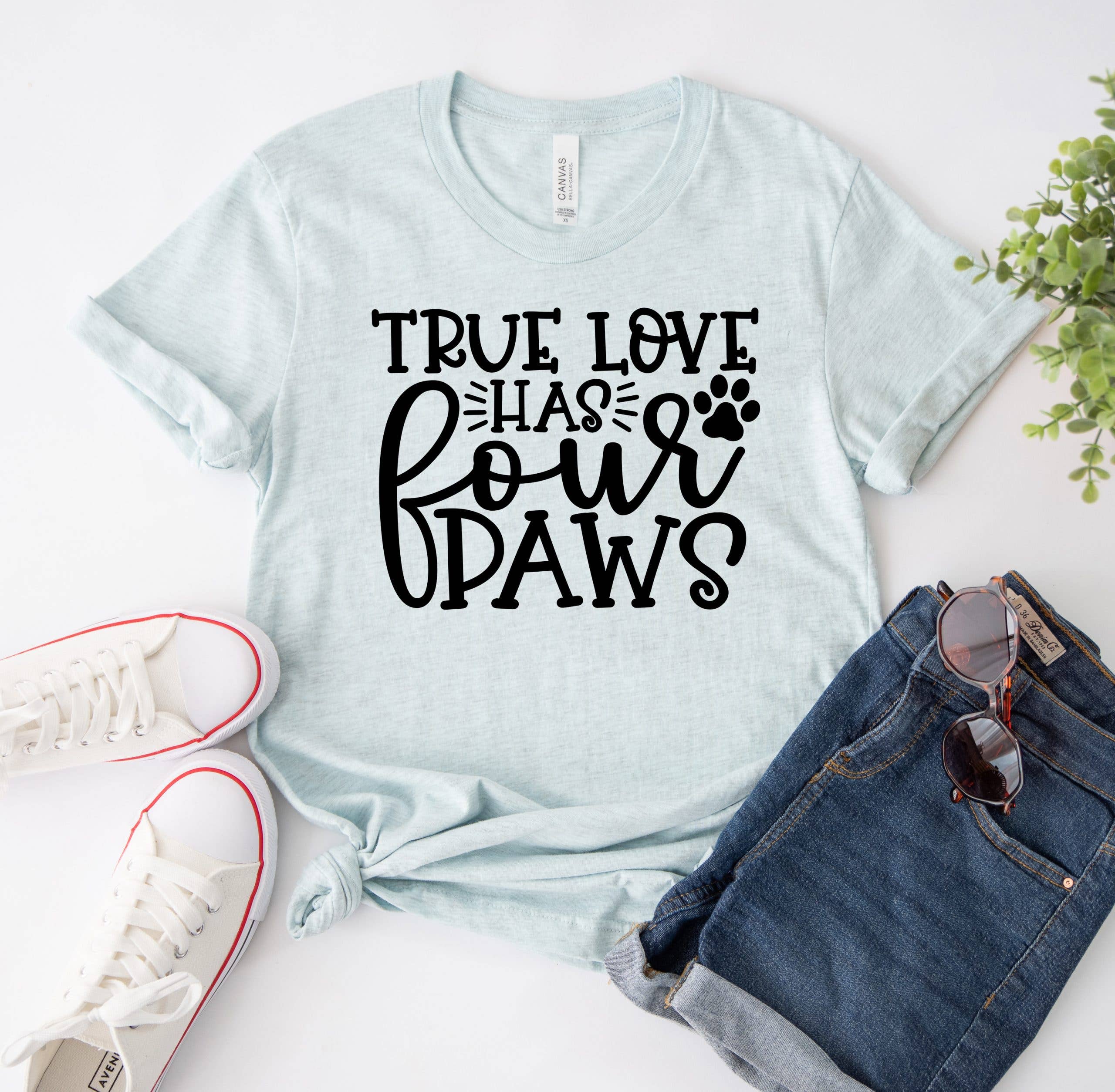 True Love Has Four Paws T-Shirt Hoodie, Sweatshirt | PodTeesHub.com