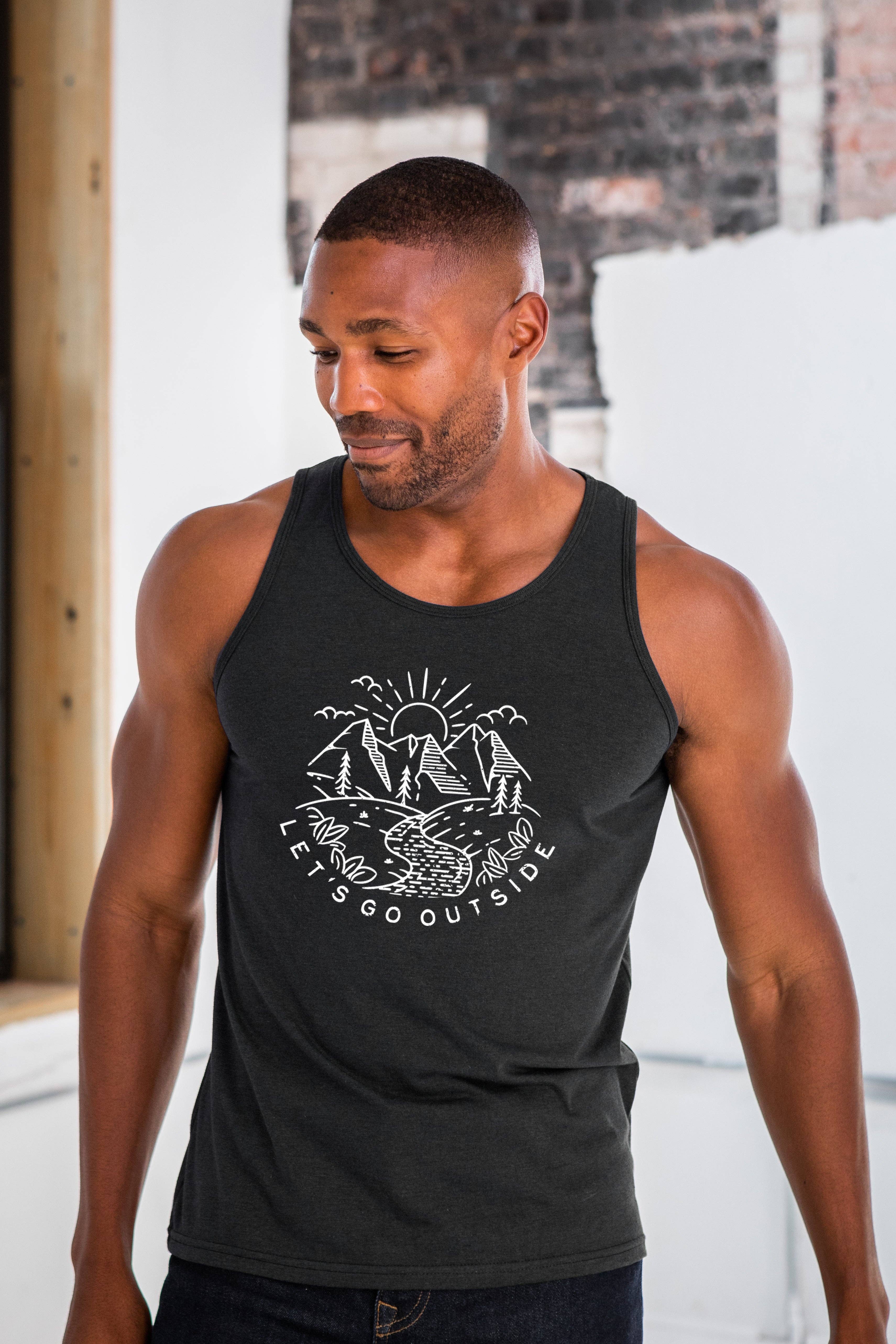 Lets Go Outside Unisex Graphic Tee Tank Hoodie, Sweatshirt | PodTeesHub.com