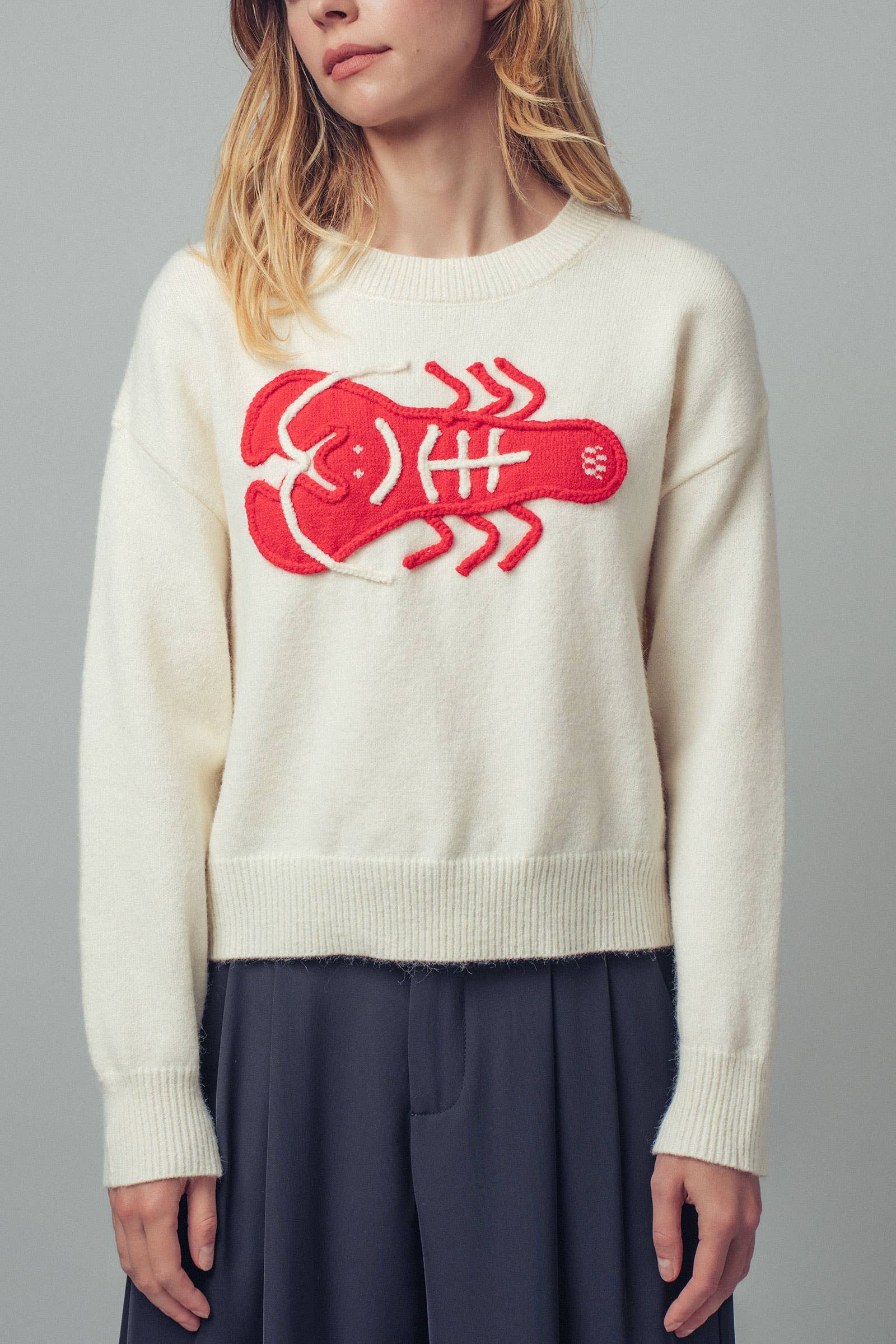 Embroidered Red Lobster Nautical Statement Sweater T-Shirts, Hoodie, Sweatshirt | PodTeesHub.com