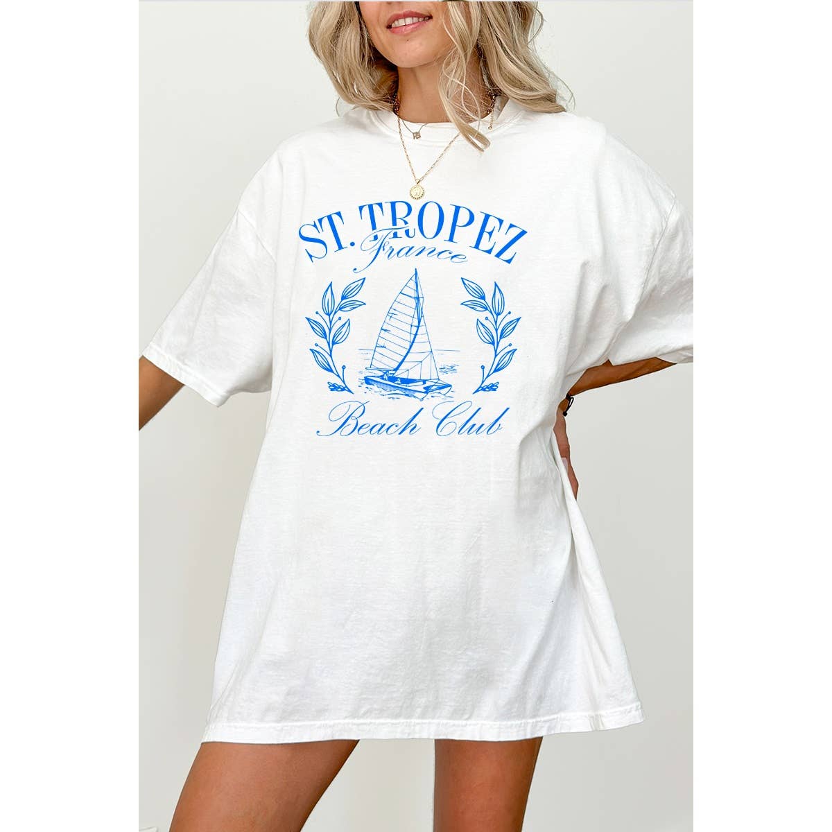 St Tropez  Vintage Graphic Oversized Tee Hoodie, Sweatshirt | PodTeesHub.com