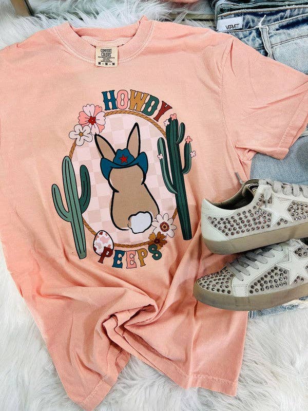 Howdy Peep's Bunny Easter Scene Tee Hoodie, Sweatshirt | PodTeesHub.com