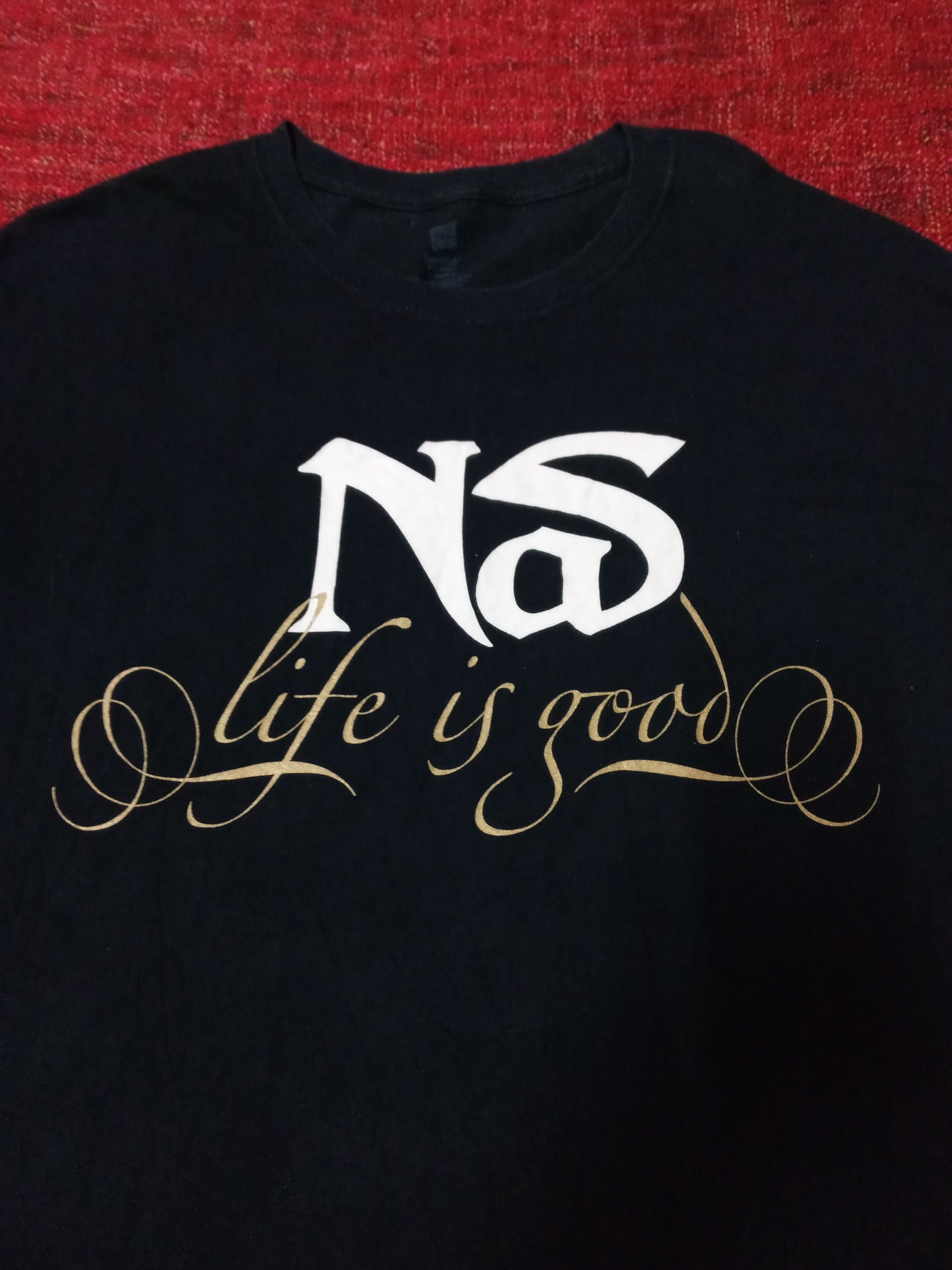 Rap Tees Rare Nas Promo Life Is Good Tshirt Rap Hip Hop Def Jam Hoodie, Sweatshirt | PodTeesHub.com