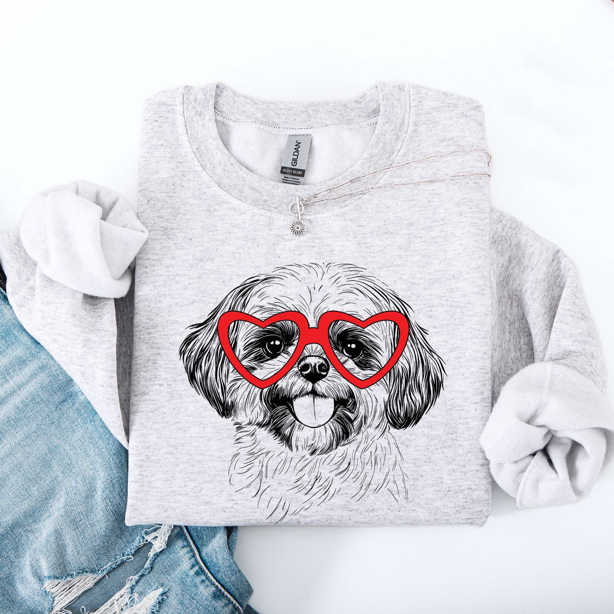 Shih Tzu, Pet, Dog Breed, Valentine's Sweatshirt T-Shirts, Hoodie | PodTeesHub.com