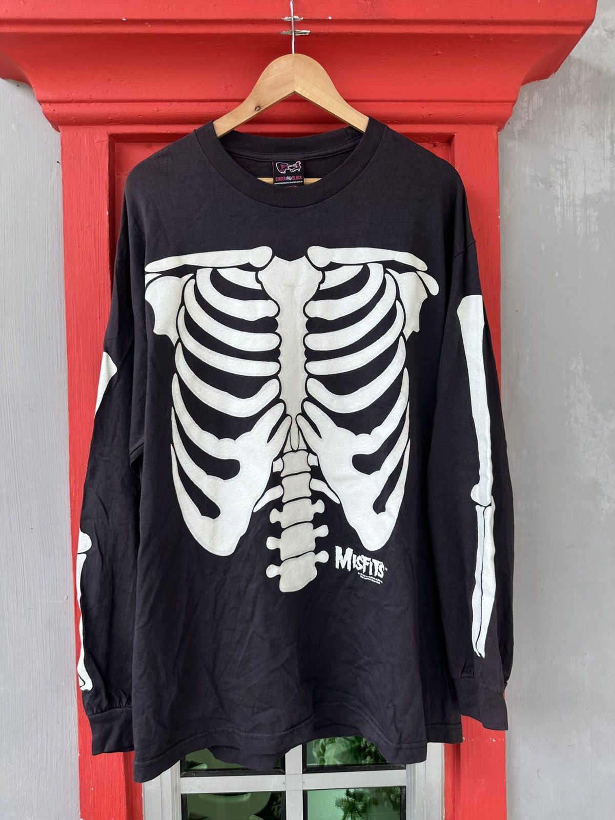 Vintage 90s Misfits Skeleton Bones Punk Rock Band Tee Hoodie, Sweatshirt | PodTeesHub.com
