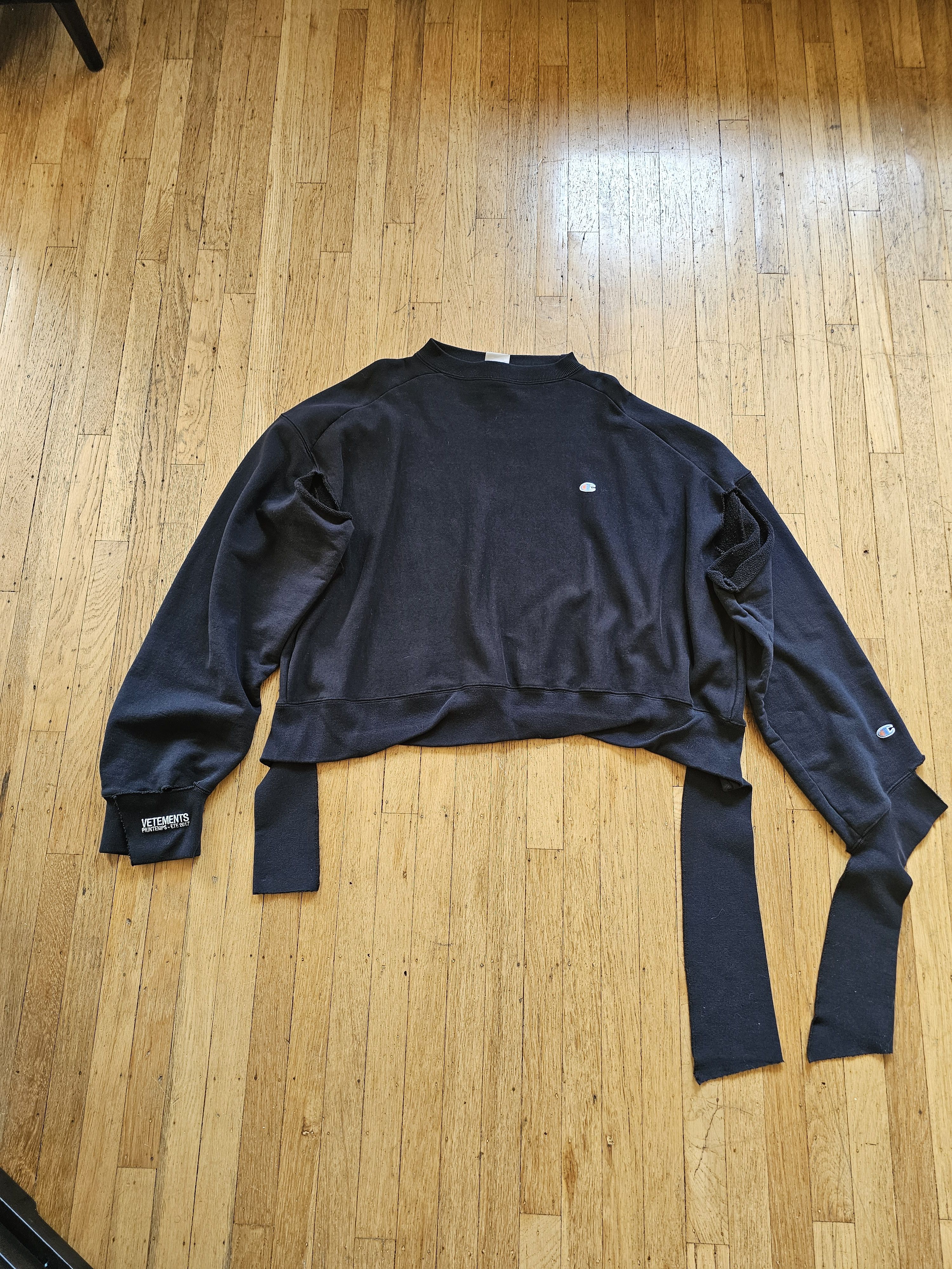 Vetements X Champion Deconstructed Crewneck T-Shirts, Hoodie, Sweatshirt | PodTeesHub.com