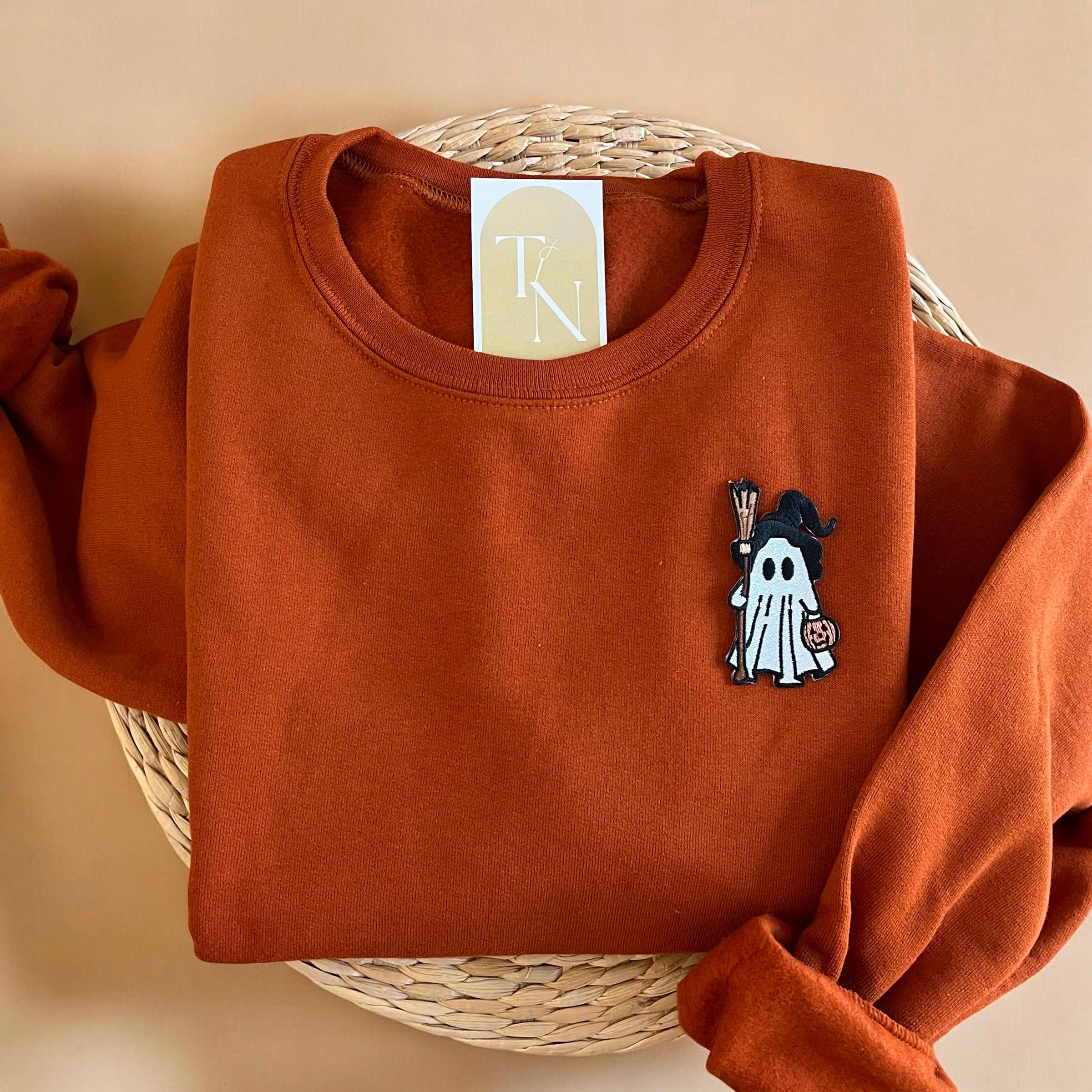 Halloween Ghost Sweatshirt, Spooky Season Sweatshirt T-Shirts, Hoodie | PodTeesHub.com