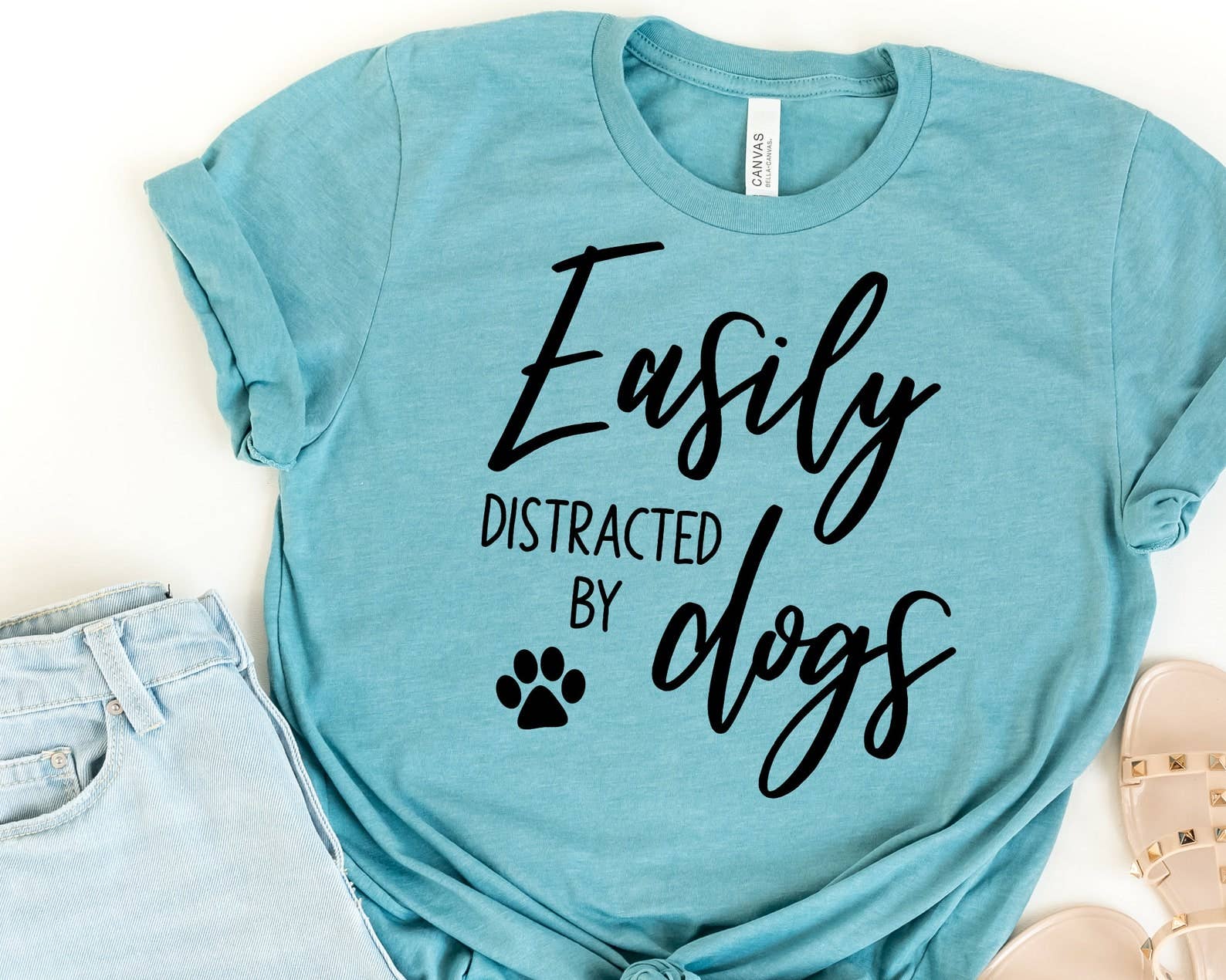 Easily Distracted By Dogs T-Shirt Hoodie, Sweatshirt | PodTeesHub.com