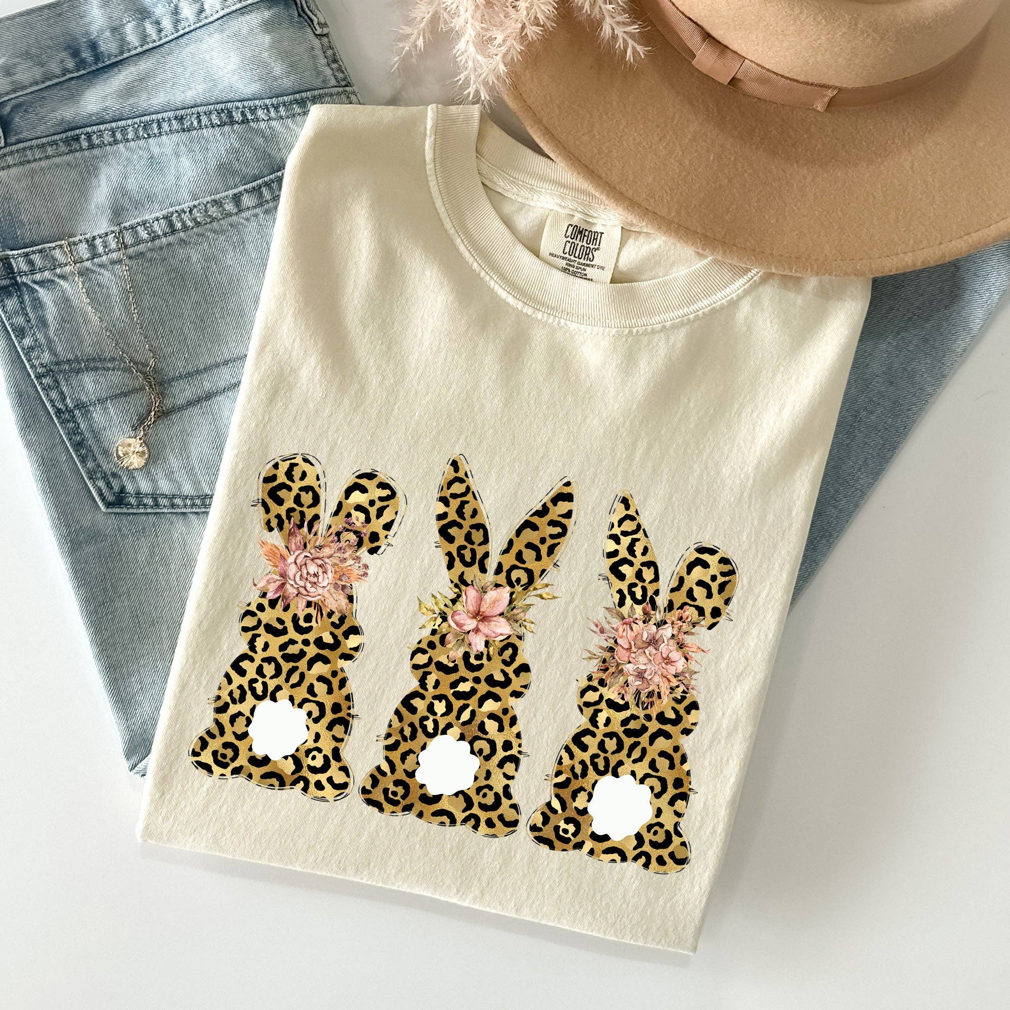 Leopard Print Easter Bunnies, Easter Rabbit Tshirt Hoodie, Sweatshirt | PodTeesHub.com