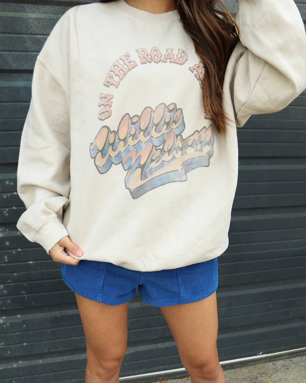 Willie Nelson Otr Metal Sand Thrifted Graphic Sweatshirt T-Shirts, Hoodie | PodTeesHub.com
