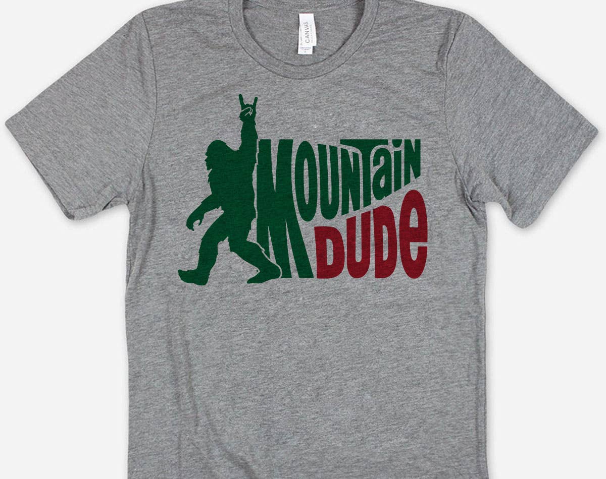 Mountain Dude - Funny Bigfoot Camping Hiking Shirt Hoodie, Sweatshirt | PodTeesHub.com
