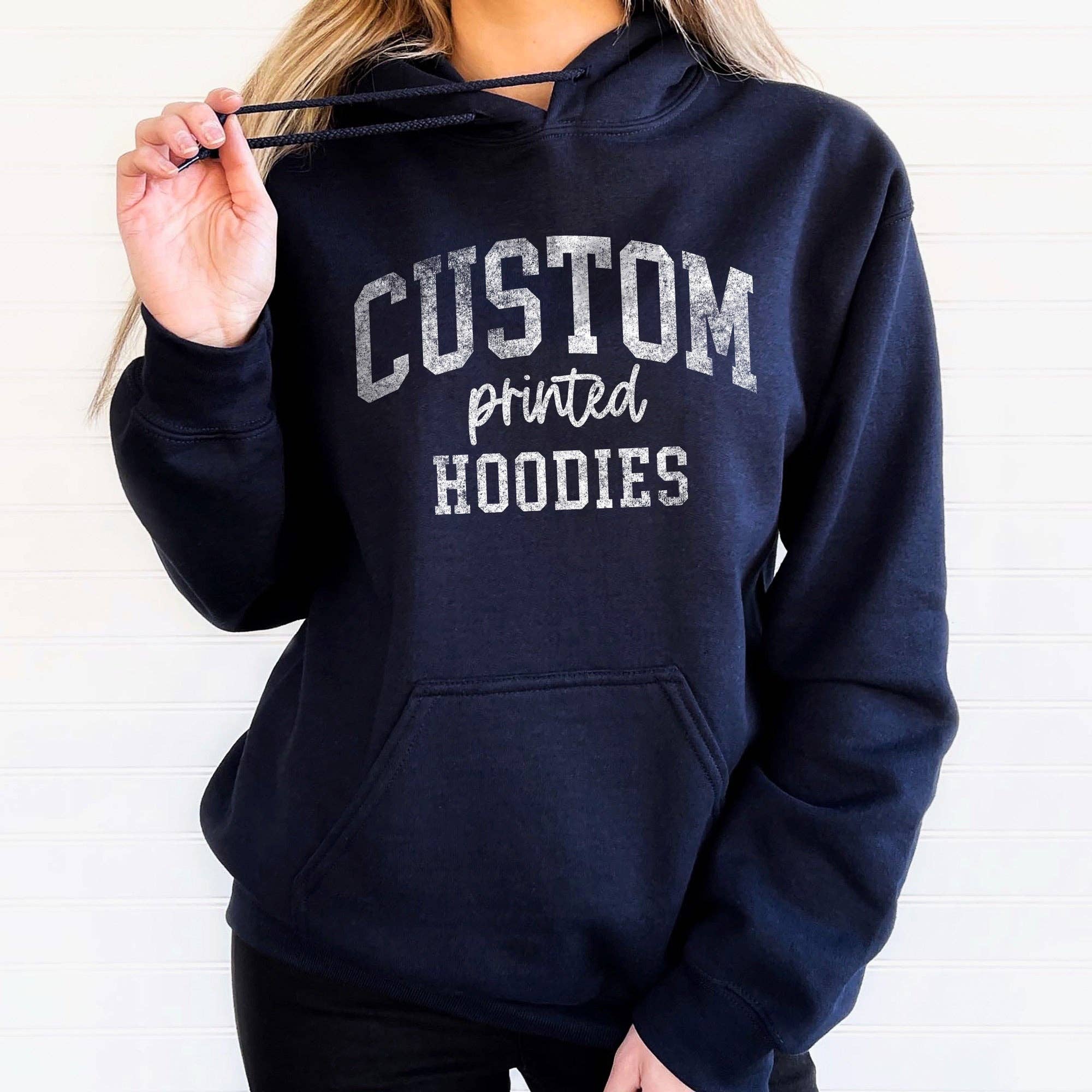 One Side Custom Printed Hoodie with Your Logo or Artwork T-Shirts, Sweatshirt | PodTeesHub.com