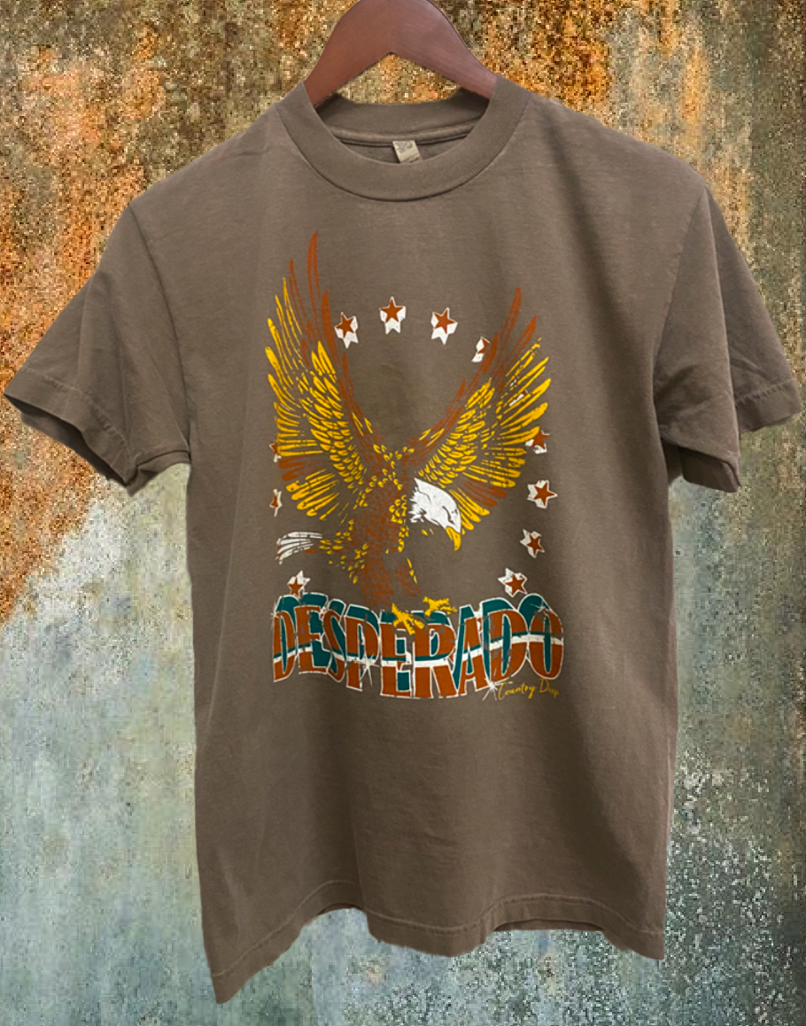 Desperado Carded Cotton Garment Dyed Vintage T Shirt Hoodie, Sweatshirt | PodTeesHub.com