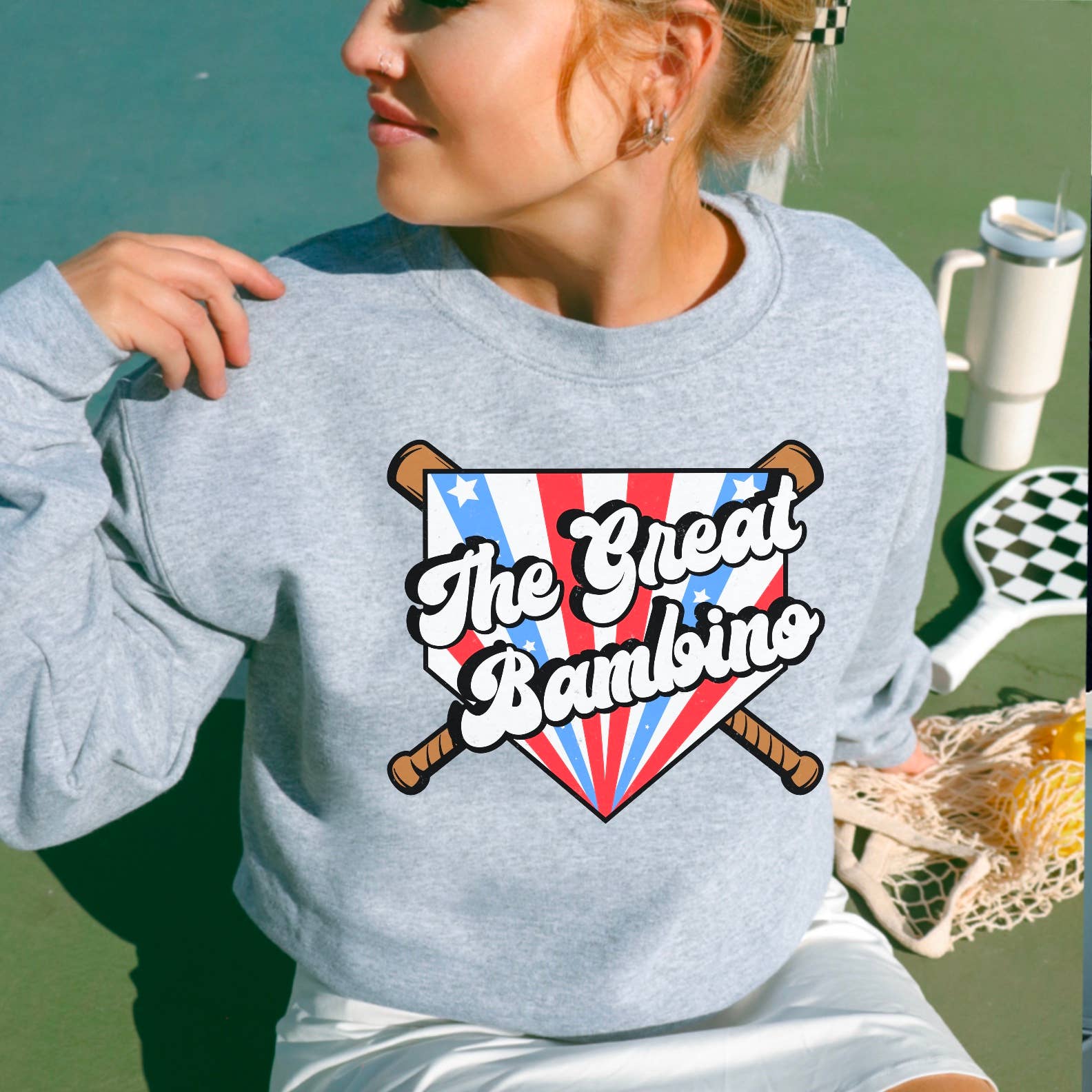 The Great Bambino Retro Baseball Graphic Sweatshirt T-Shirts, Hoodie | PodTeesHub.com