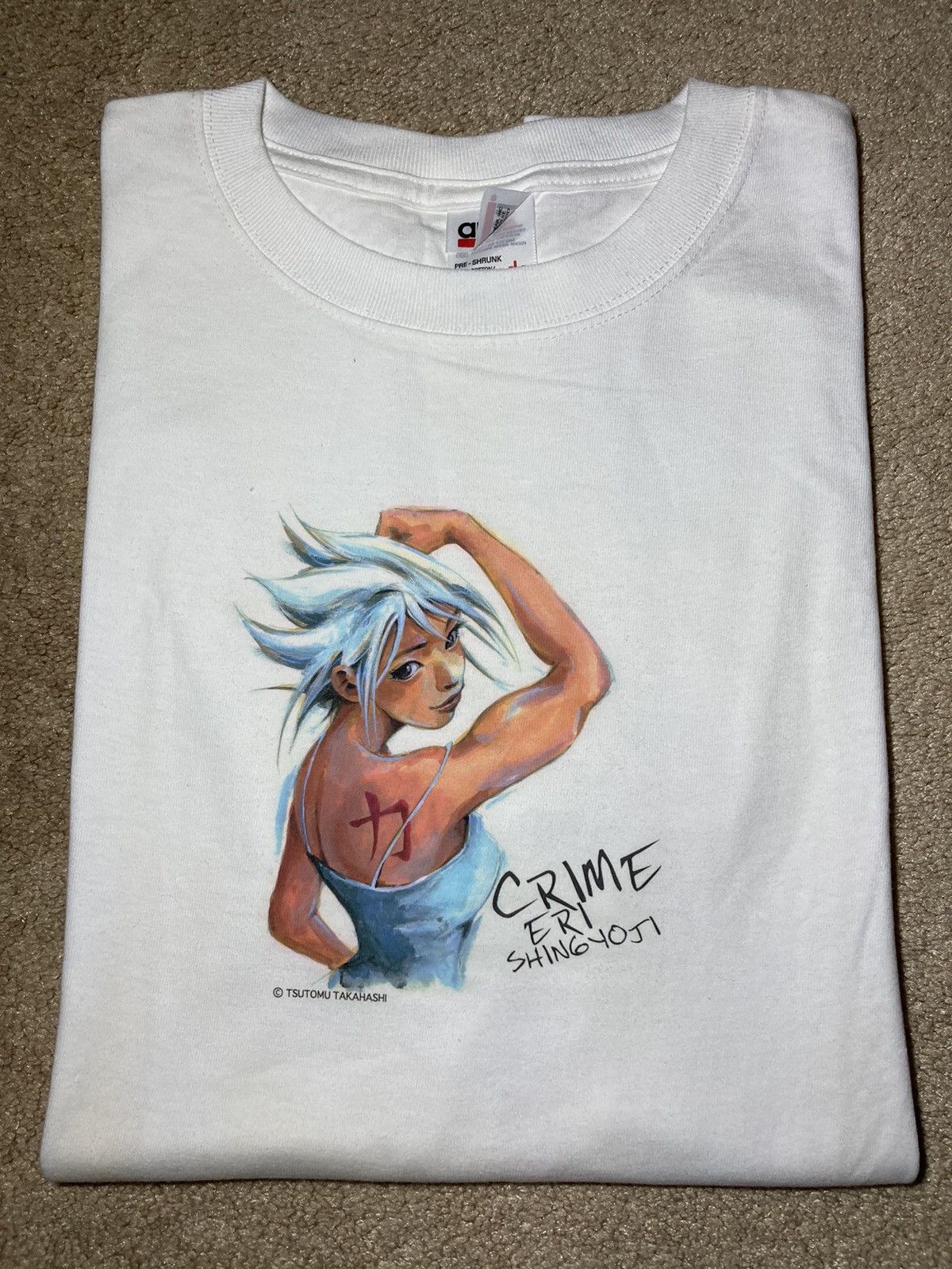Anime 2001 Tsutomu Takahashi Manga Anime Tee Eri Shingyoji Crime Hoodie, Sweatshirt | PodTeesHub.com