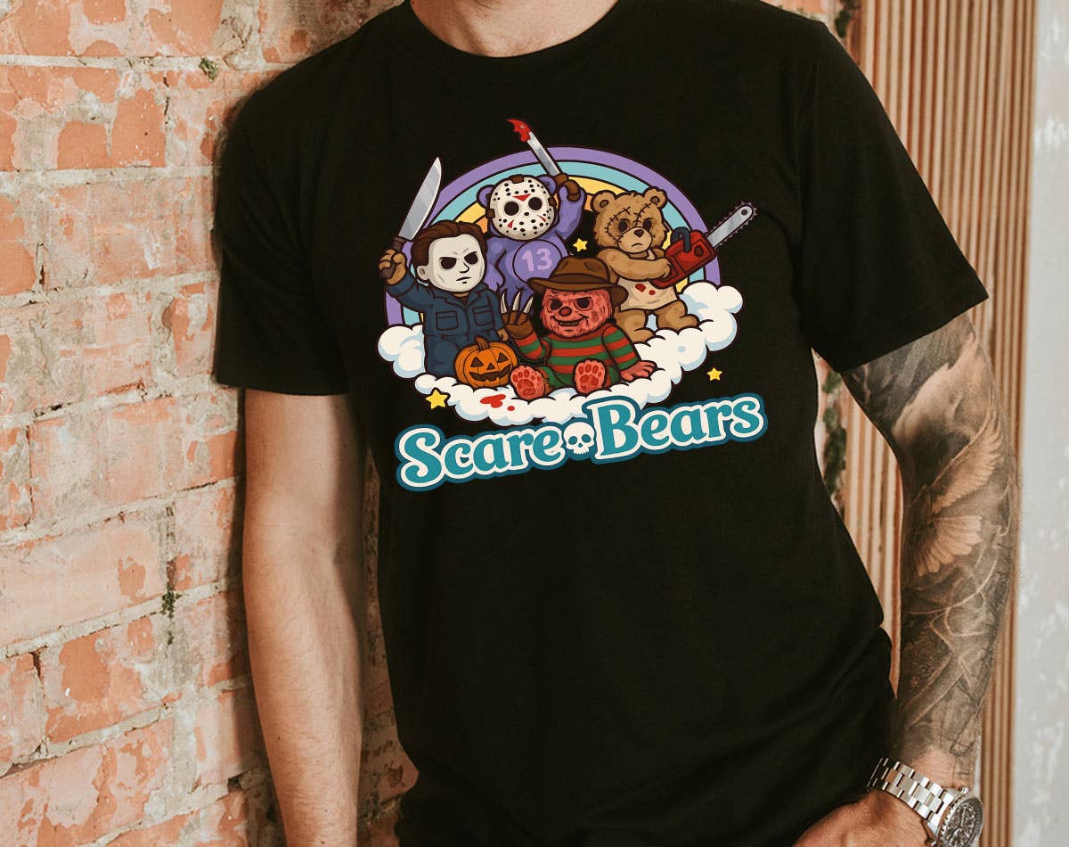 Scare Bears Funny Halloween Horror Movie T-Shirt Hoodie, Sweatshirt | PodTeesHub.com