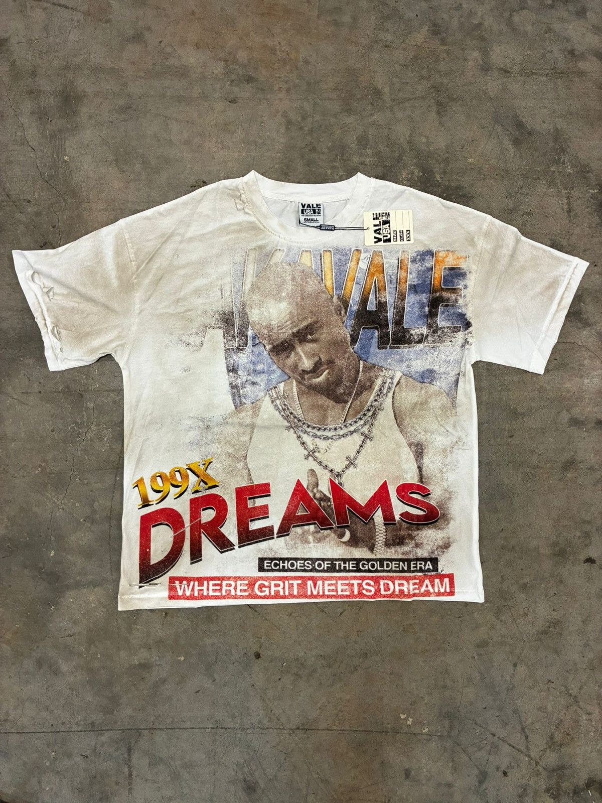 Vale Lives Valley Forever White Makavale Tupac Tee Large New Hoodie, Sweatshirt | PodTeesHub.com