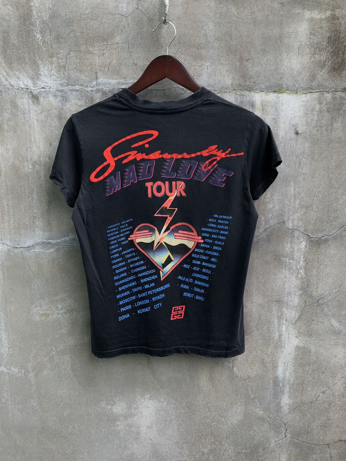 Givenchy Mad Love Tour Distressed Tee Hoodie, Sweatshirt | PodTeesHub.com