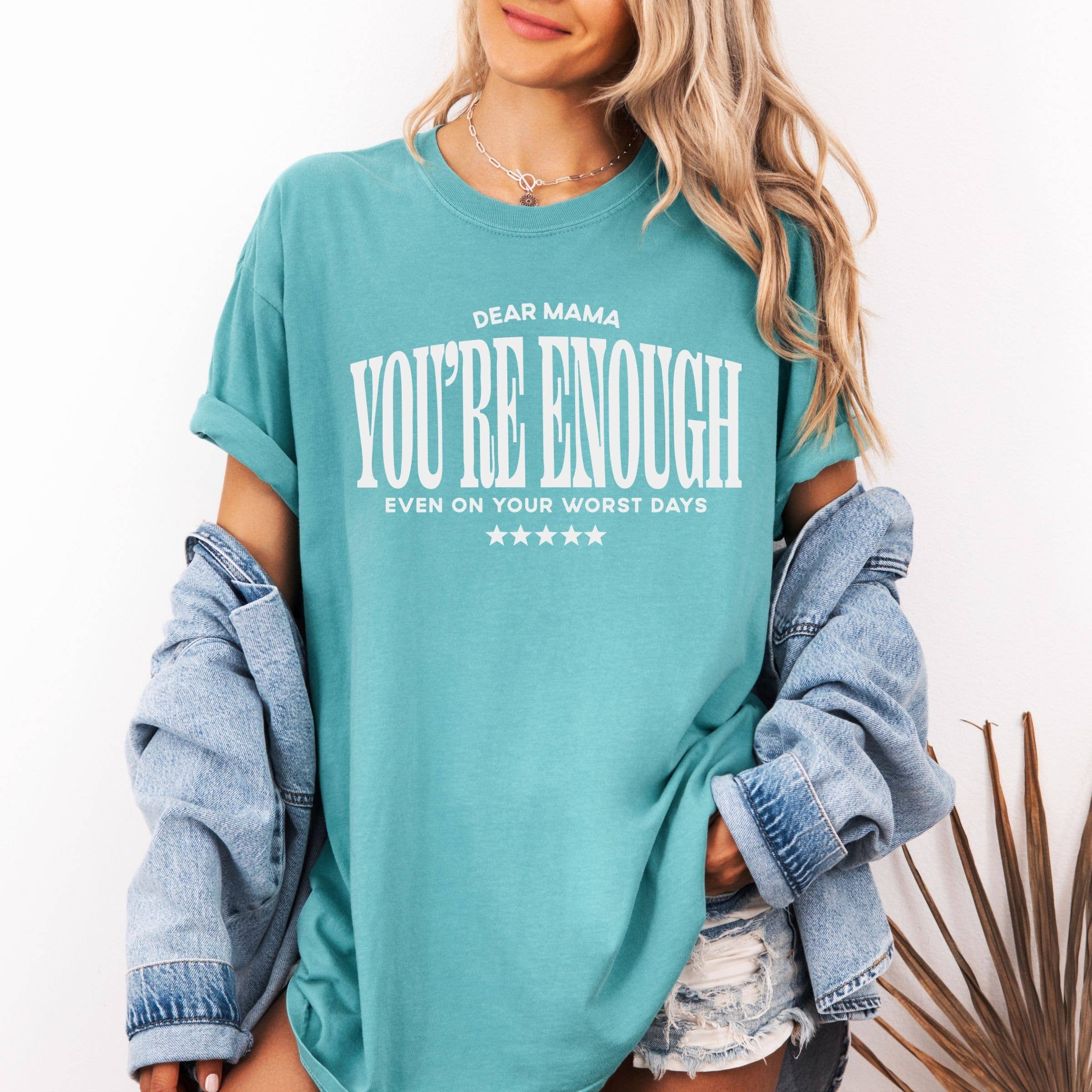 You Are Enough Mama Tee - Floral Western Spring Graphic Tee Hoodie, Sweatshirt | PodTeesHub.com
